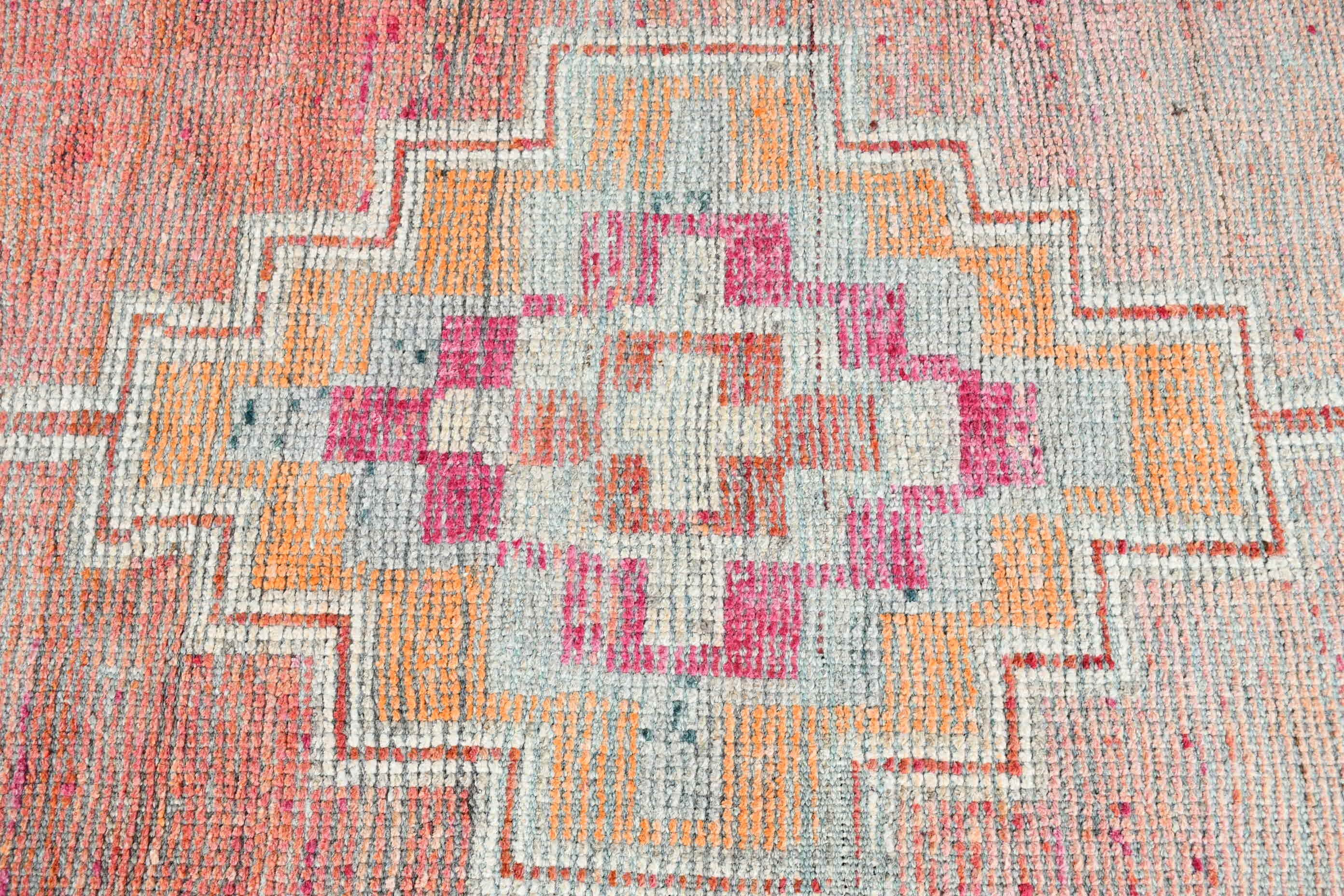 Hallway Rug, Anatolian Rug, 2.8x9.7 ft Runner Rugs, Corridor Rugs, Turkish Rug, Wool Rugs, Vintage Rugs, Nomadic Rug, Orange Moroccan Rugs