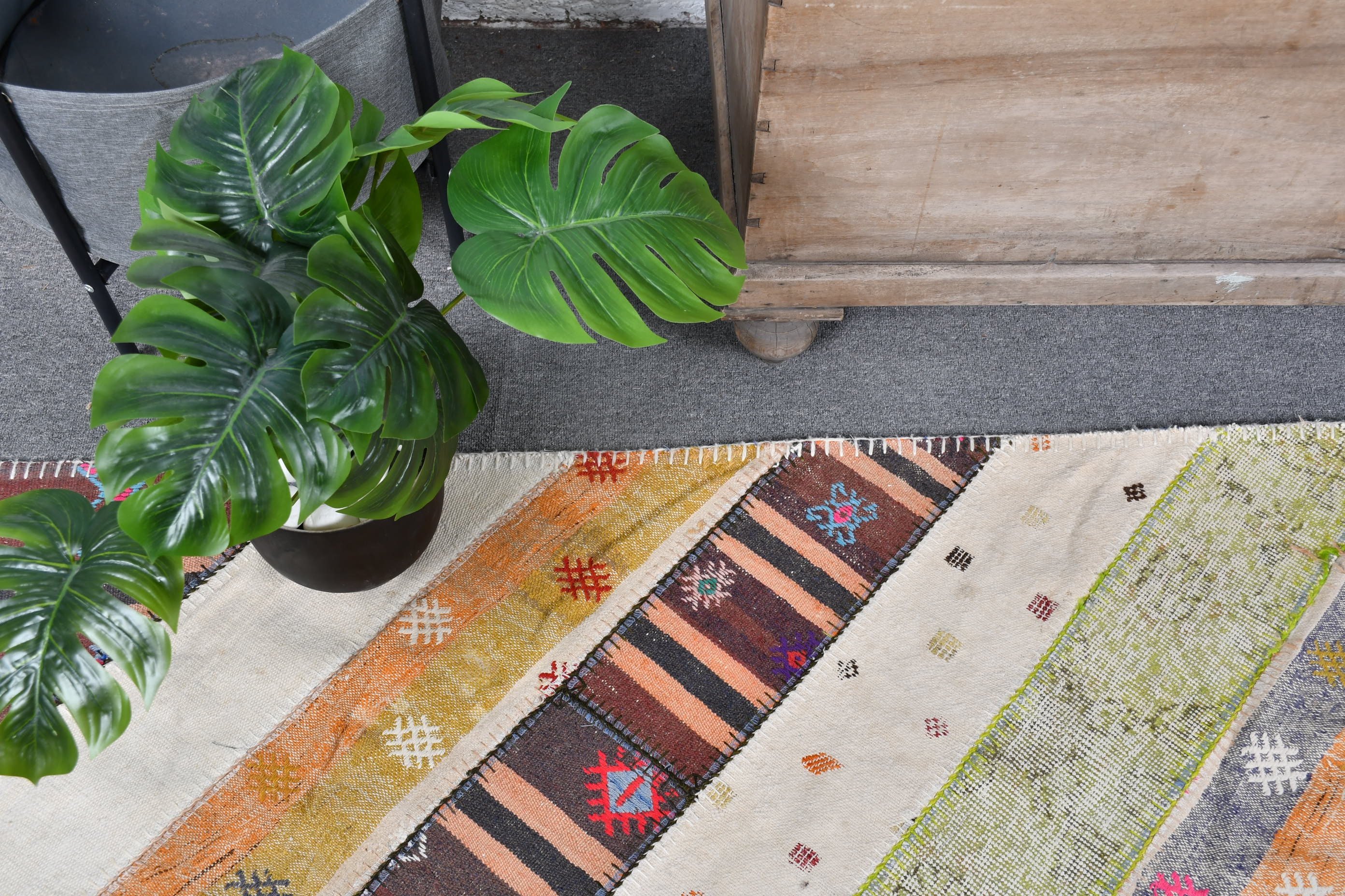 Moroccan Rug, Turkish Rugs, Dining Room Rugs, 3.9x8.2 ft Area Rug, Oriental Rugs, White Oriental Rug, Custom Rug, Vintage Rugs, Bedroom Rug