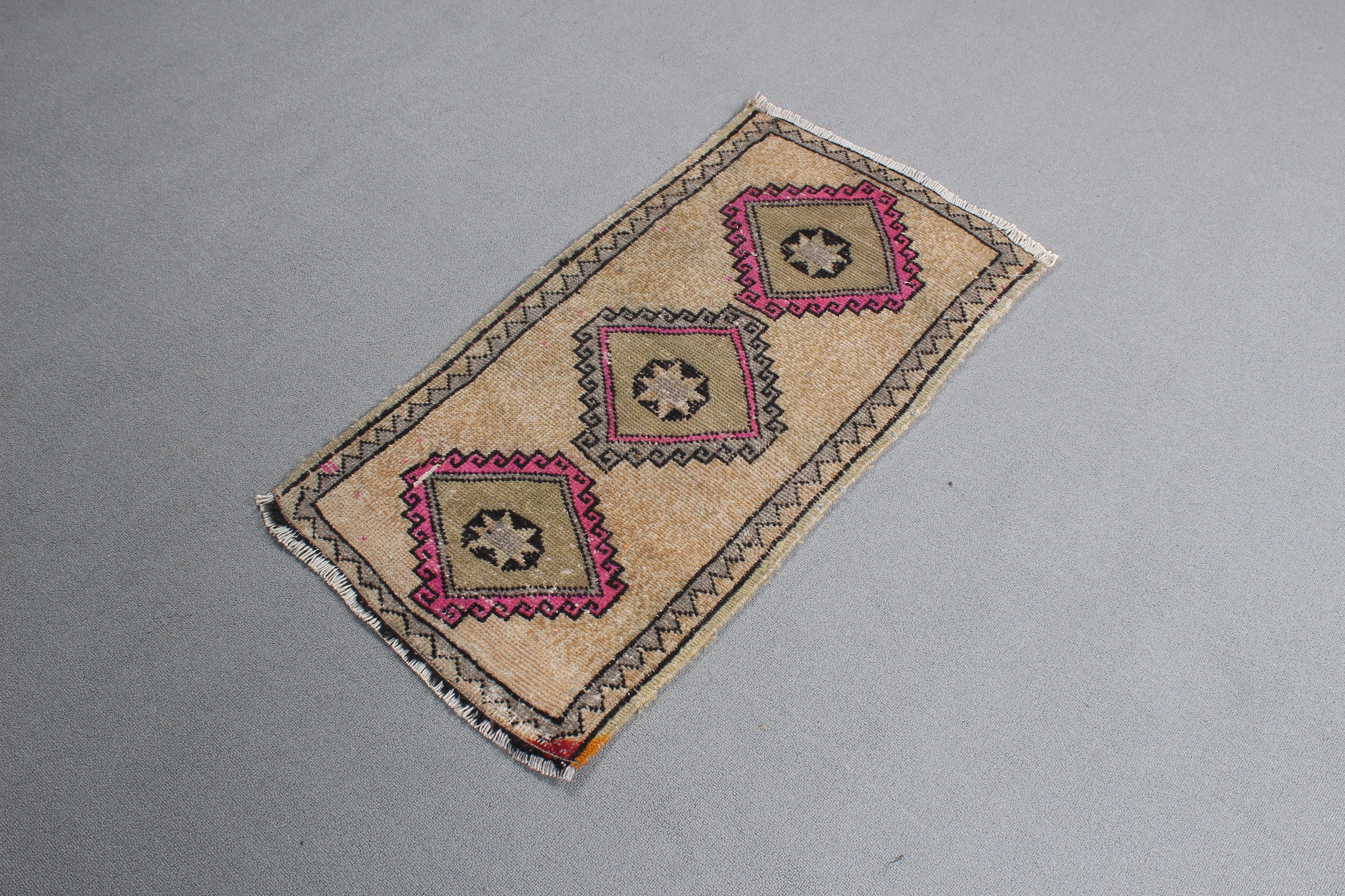 Bronze Handwoven Rug, Small Vintage Rugs, 1.7x3.1 ft Small Rugs, Vintage Rugs, Boho Rug, Bedroom Rugs, Turkish Rugs, Home Decor Rug