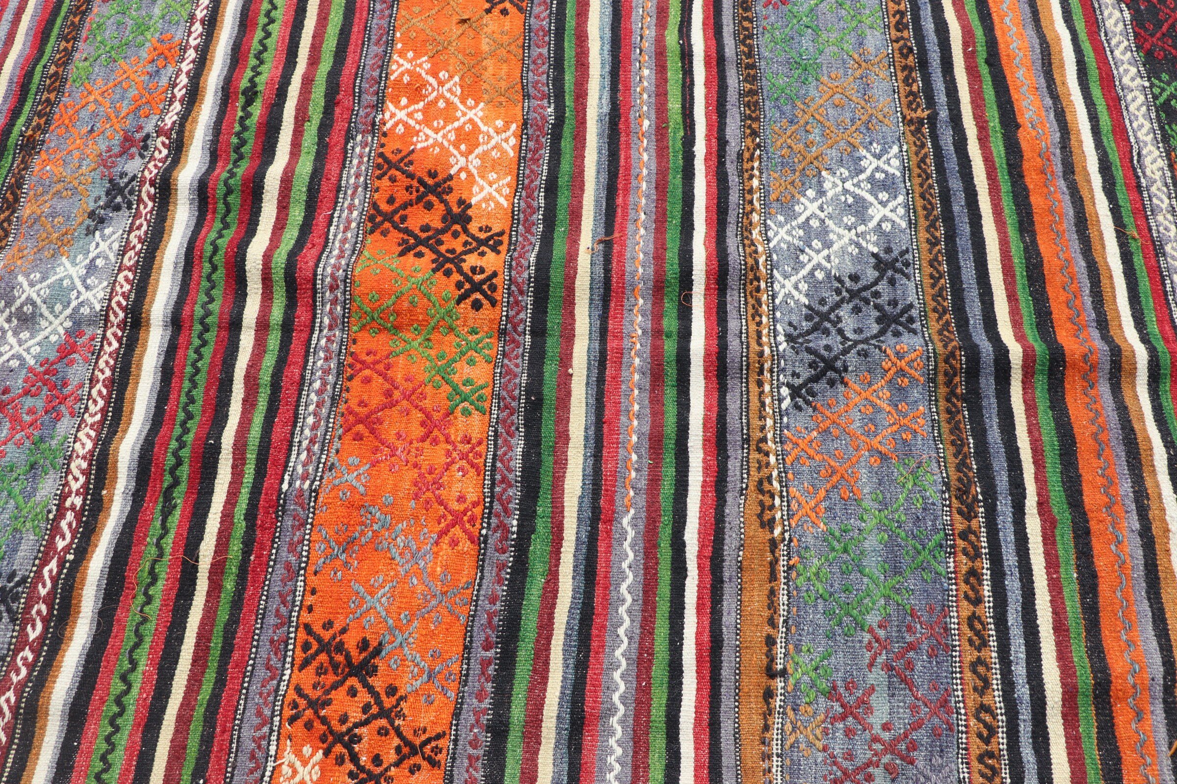 Yemek Odası Halısı, Gökkuşağı Yün Halısı, Yer Halıları, Türk Halısı, Yatak Odası Halısı, Antika Halı, Kilim, 5x11.4 ft Büyük Halı, Özel Halı, Vintage Halılar