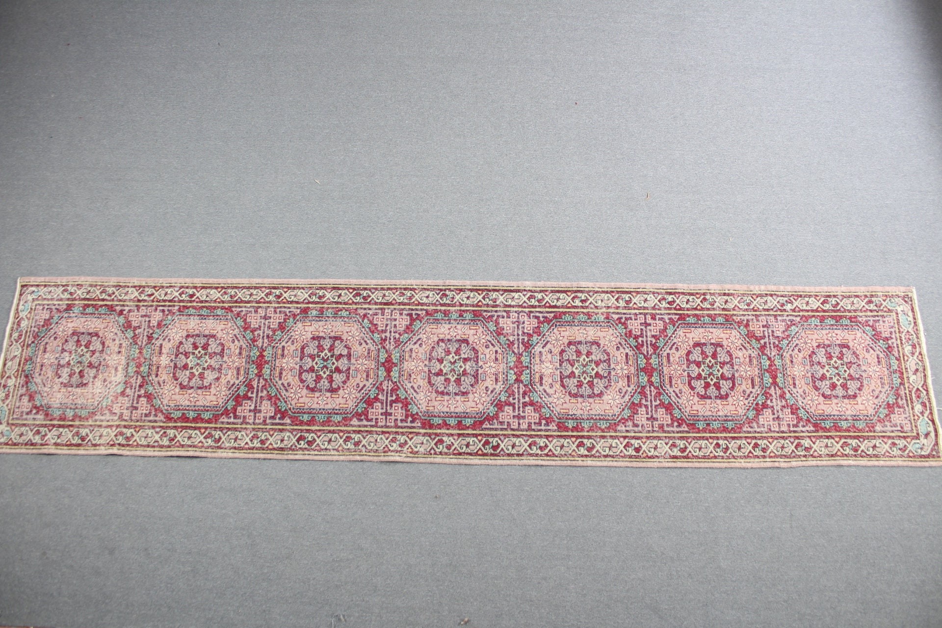 Koridor Halısı, Soğuk Halı, Türk Halısı, 2,6x13,3 ft Runner Halısı, Mutfak Halısı, Soyut Halı, Mor Antika Halılar, Runner Halıları, Vintage Halı