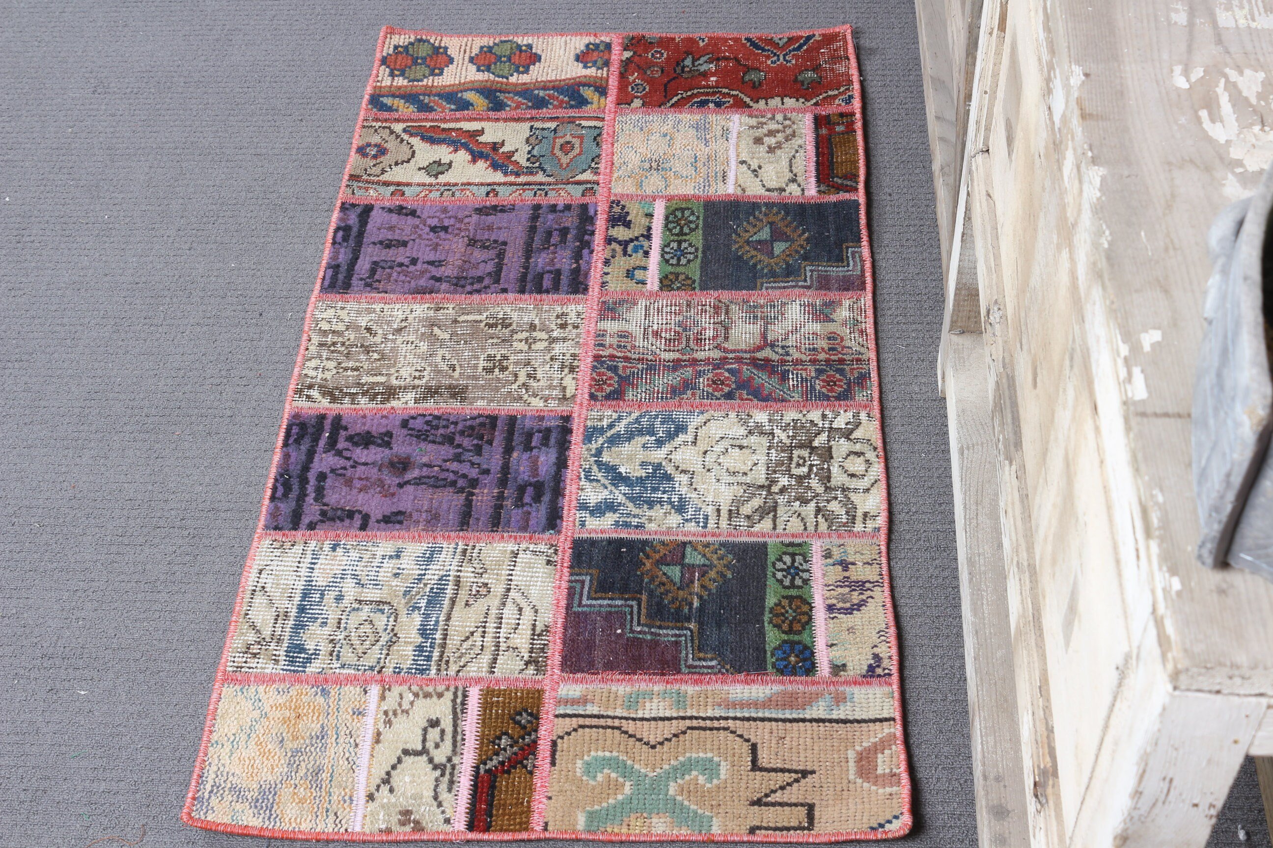 Rugs for Entry, Turkish Rug, Beige Bedroom Rug, 1.9x3.6 ft Small Rug, Door Mat Rugs, Wool Rug, Old Rug, Floor Rug, Vintage Rug, Nursery Rug