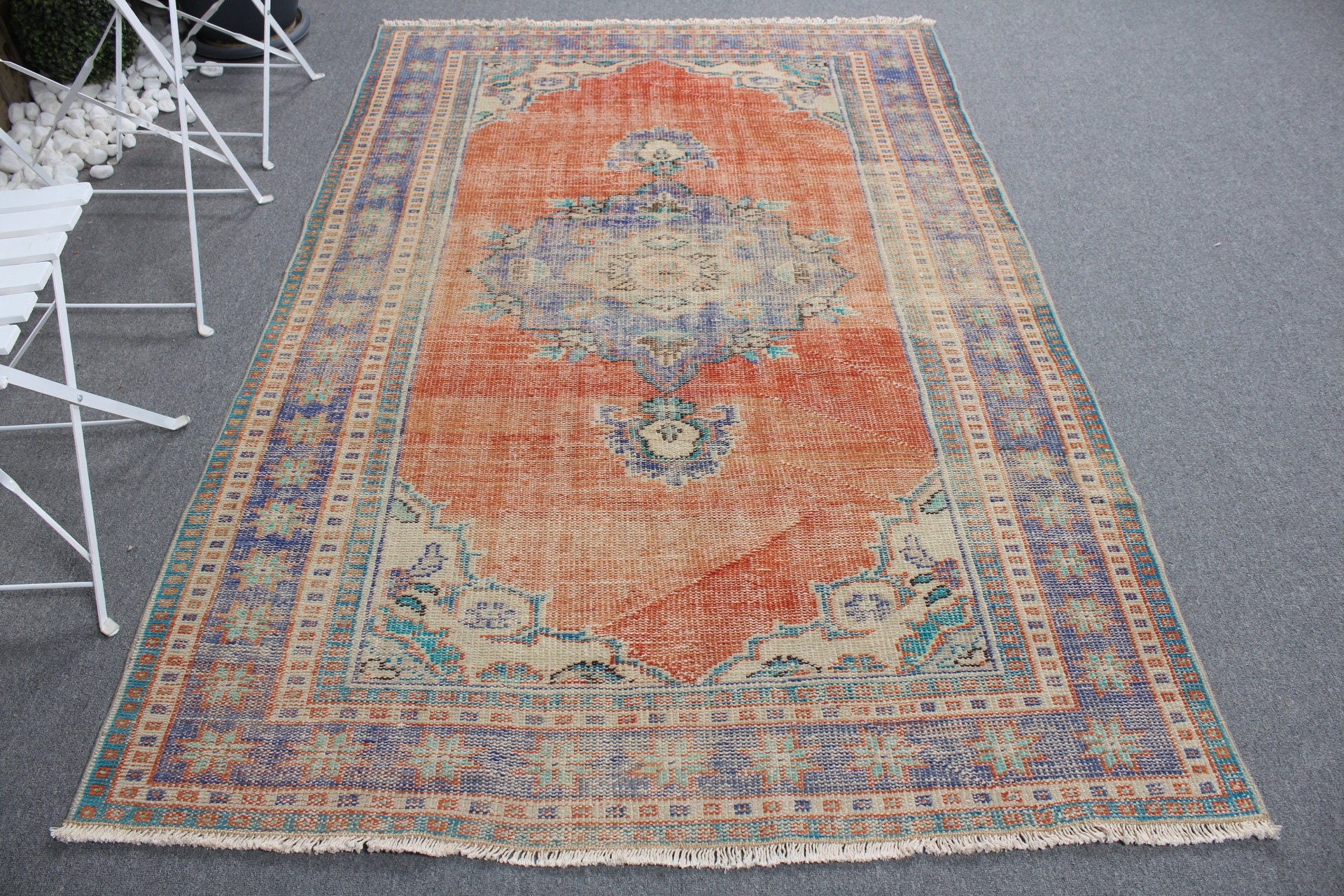 Çocuk Odası Halıları, Yer Halıları, Türk Halısı, Çocuk Odası Halıları, Turuncu Ev Dekorasyonu Halısı, Mutfak Halıları, 5x7,3 ft Alan Halısı, Vintage Halı, Yatak Odası Halısı