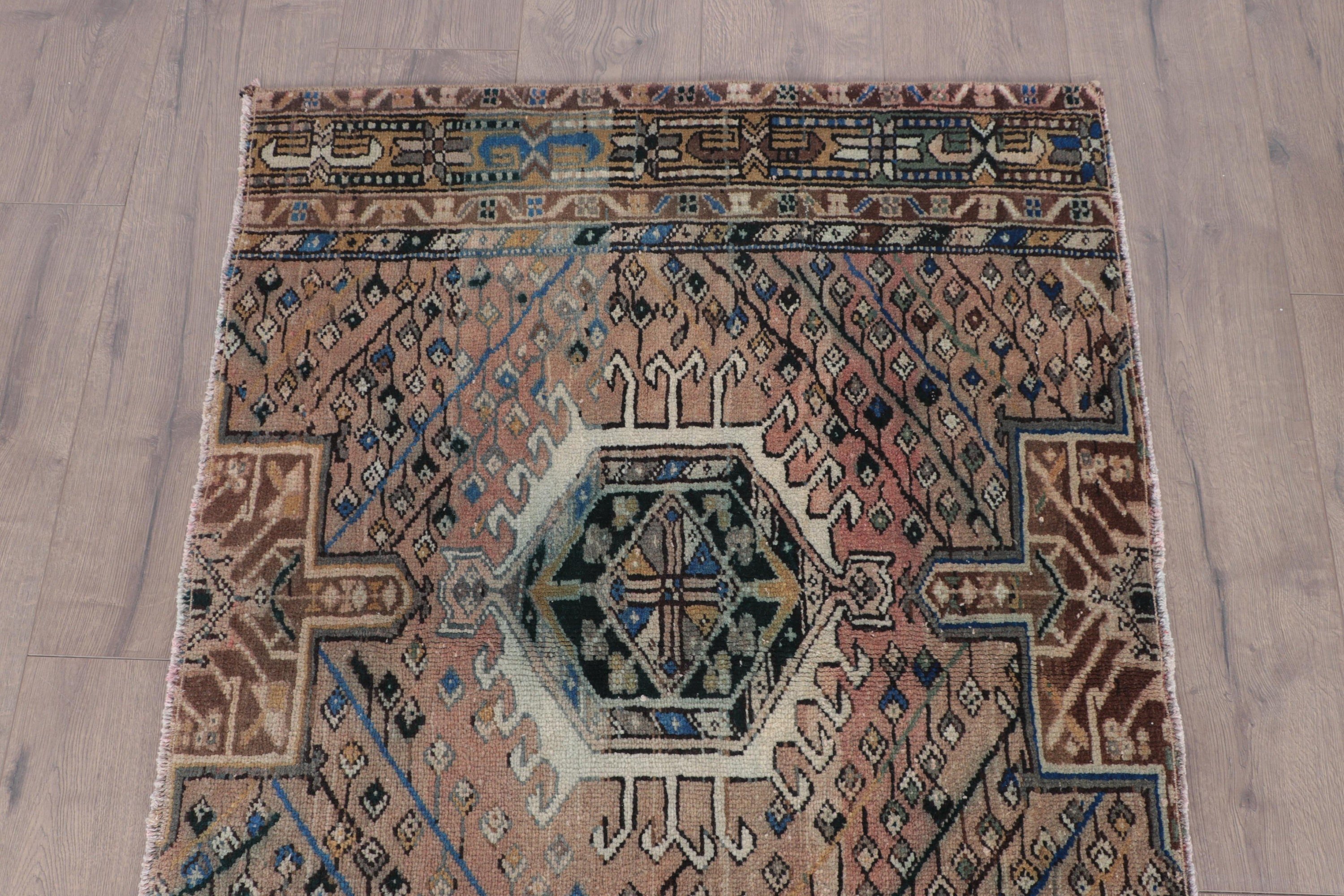 Turkish Rugs, Bronze Floor Rugs, Vintage Rugs, Bathroom Rug, Kitchen Rugs, Anatolian Rugs, 2.8x3.3 ft Small Rugs, Small Vintage Rugs