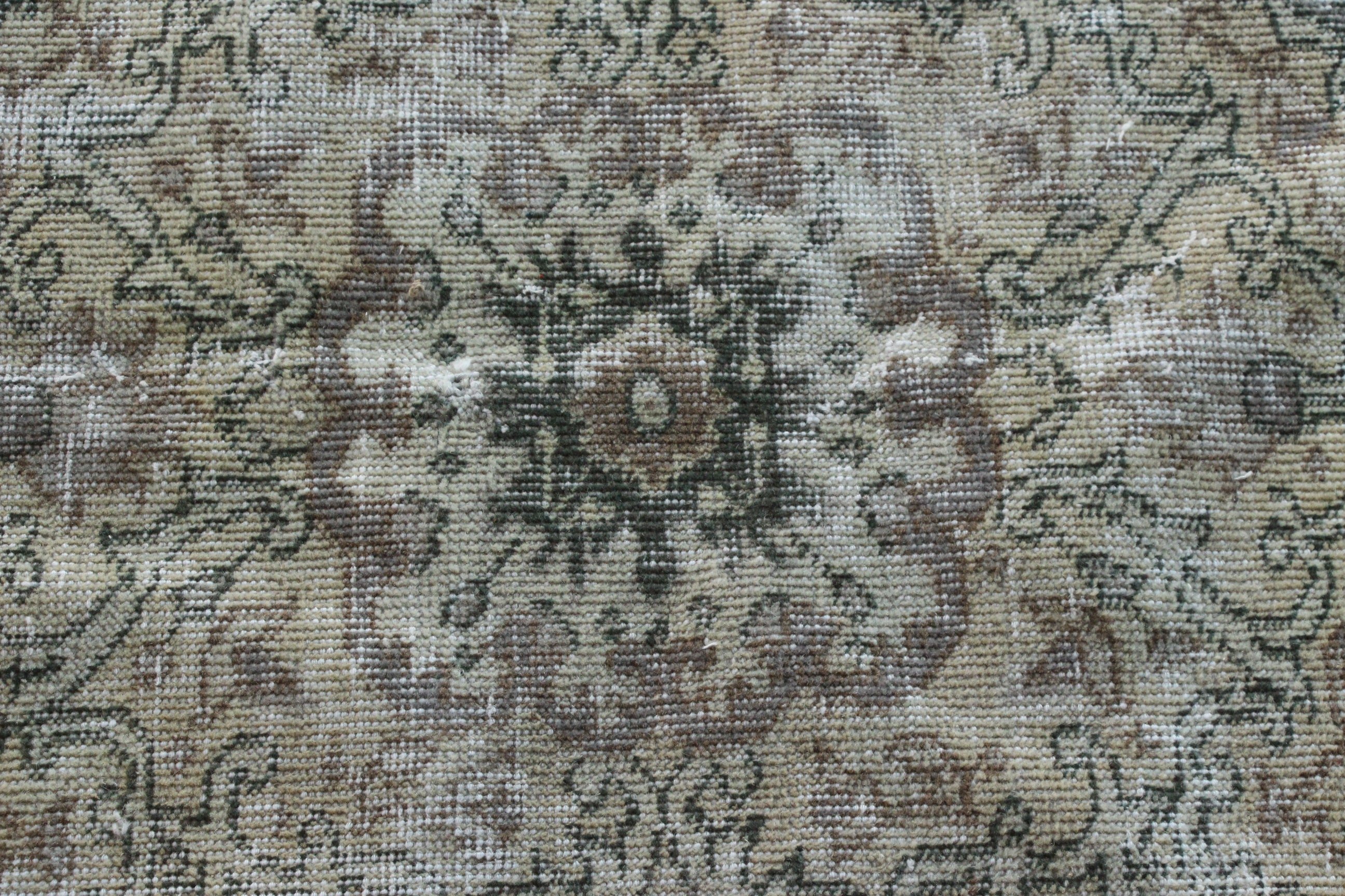 Oushak Halıları, 5.2x8.6 ft Büyük Halı, Sanatsal Halılar, Vintage Halılar, Havalı Halılar, Gri Yün Halılar, Türk Halıları, Büyük Vintage Halılar, Yatak Odası Halısı