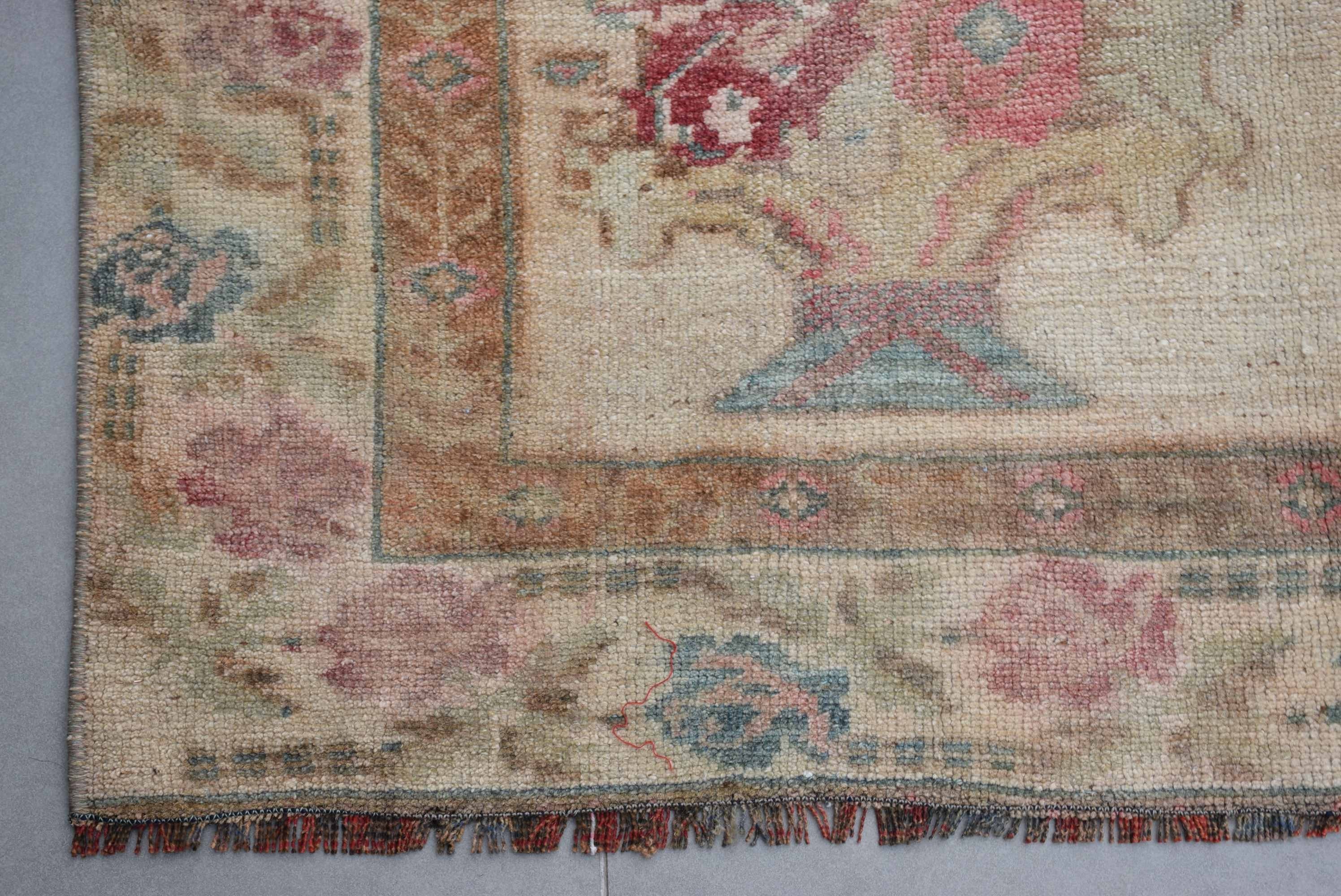 Home Decor Rug, Kitchen Rug, Rugs for Bedroom, Turkish Rugs, Entry Rugs, Beige Oriental Rug, Wool Rugs, Vintage Rug, 3.4x6.1 ft Accent Rug