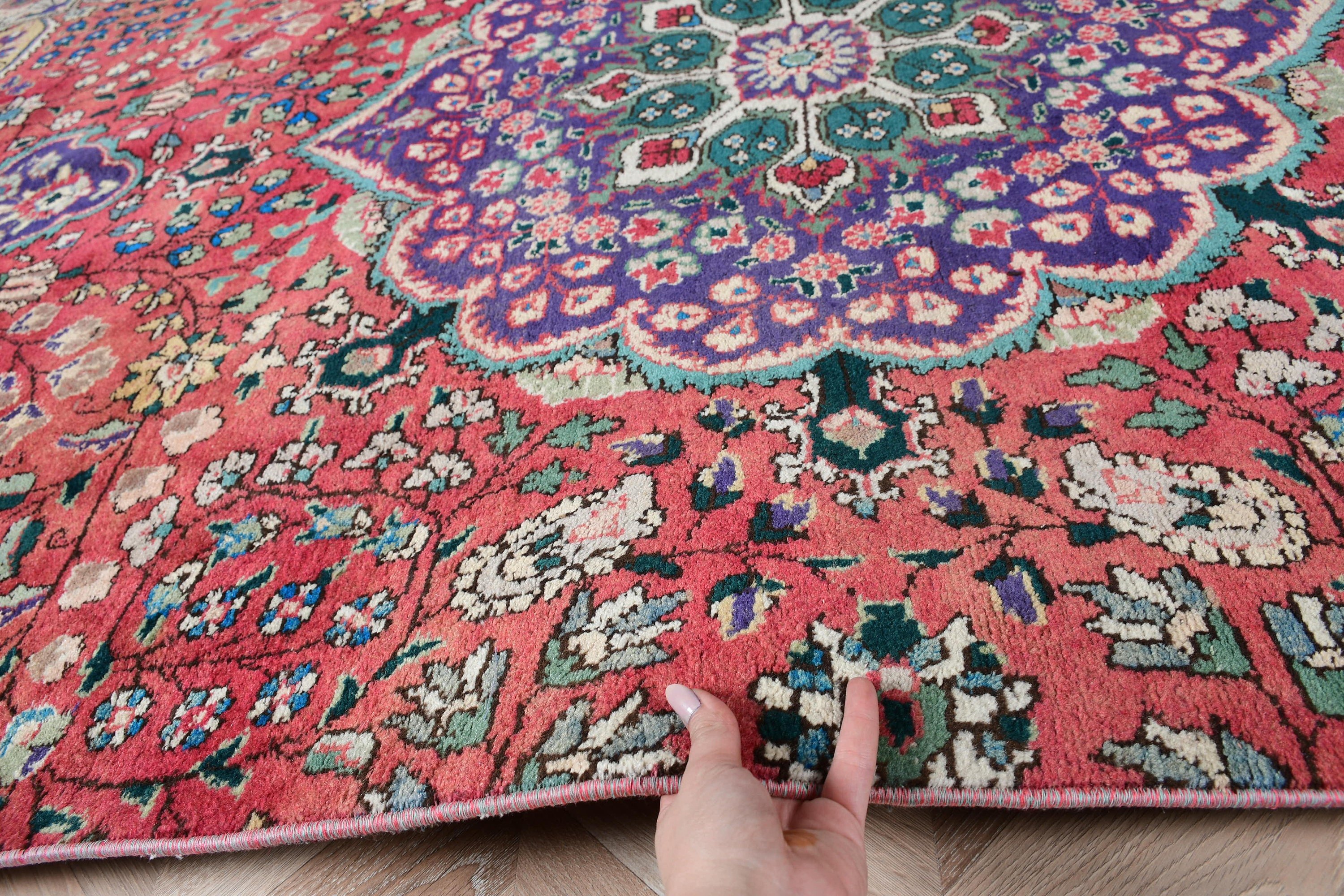 Oushak Halı, Yatak Odası Halıları, Türk Halısı, Oryantal Halı, Vintage Halı, Salon Halısı, Oturma Odası Halıları, Kırmızı Fas Halısı, 5.1x10.2 ft Büyük Halı