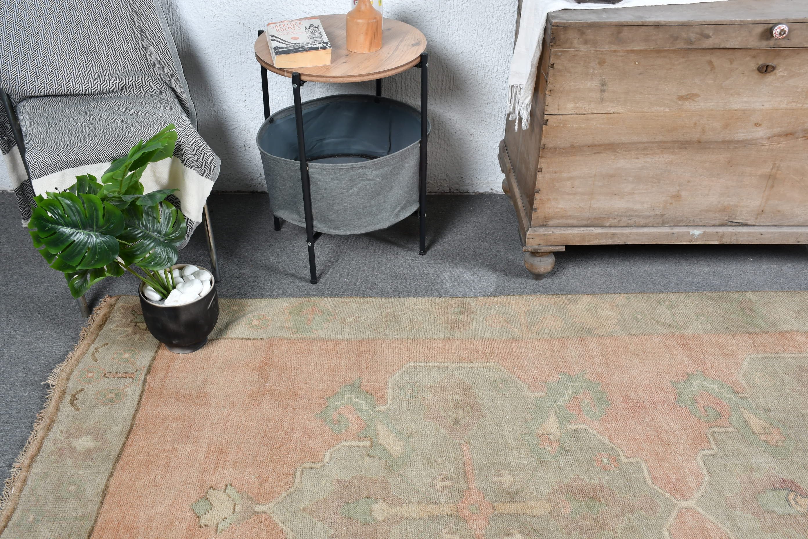 Living Room Rug, Vintage Rugs, Oriental Rugs, Beige Antique Rugs, Dining Room Rugs, Turkish Rug, 4.6x11 ft Large Rug, Anatolian Rug