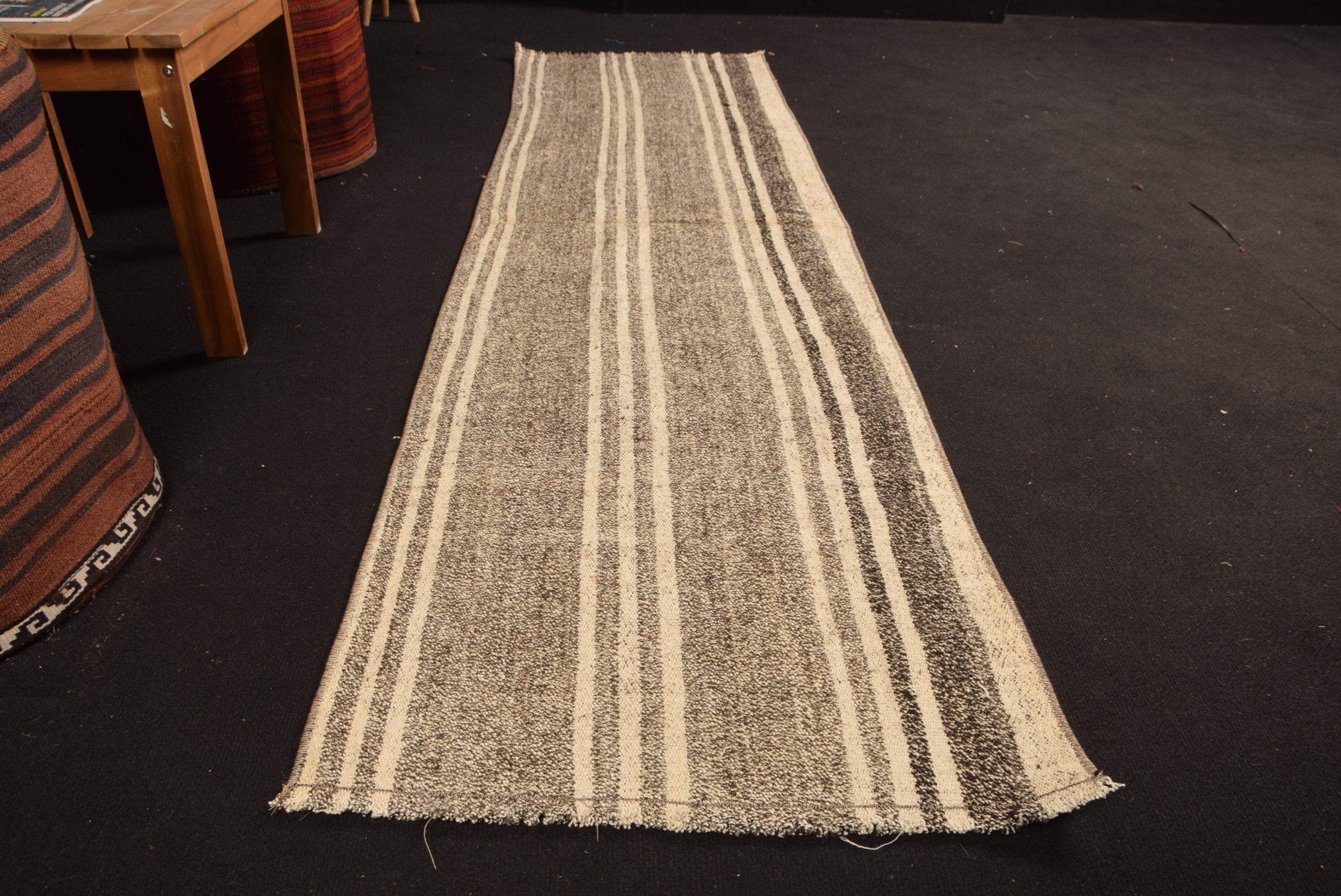 Retro Halı, Anadolu Halıları, Kilim, Türk Halısı, Siyah Yün Halı, Ev Dekorasyonu Halısı, 1.9x7.2 ft Koşucu Halıları, Merdiven Halısı, Koridor Halısı, Vintage Halı