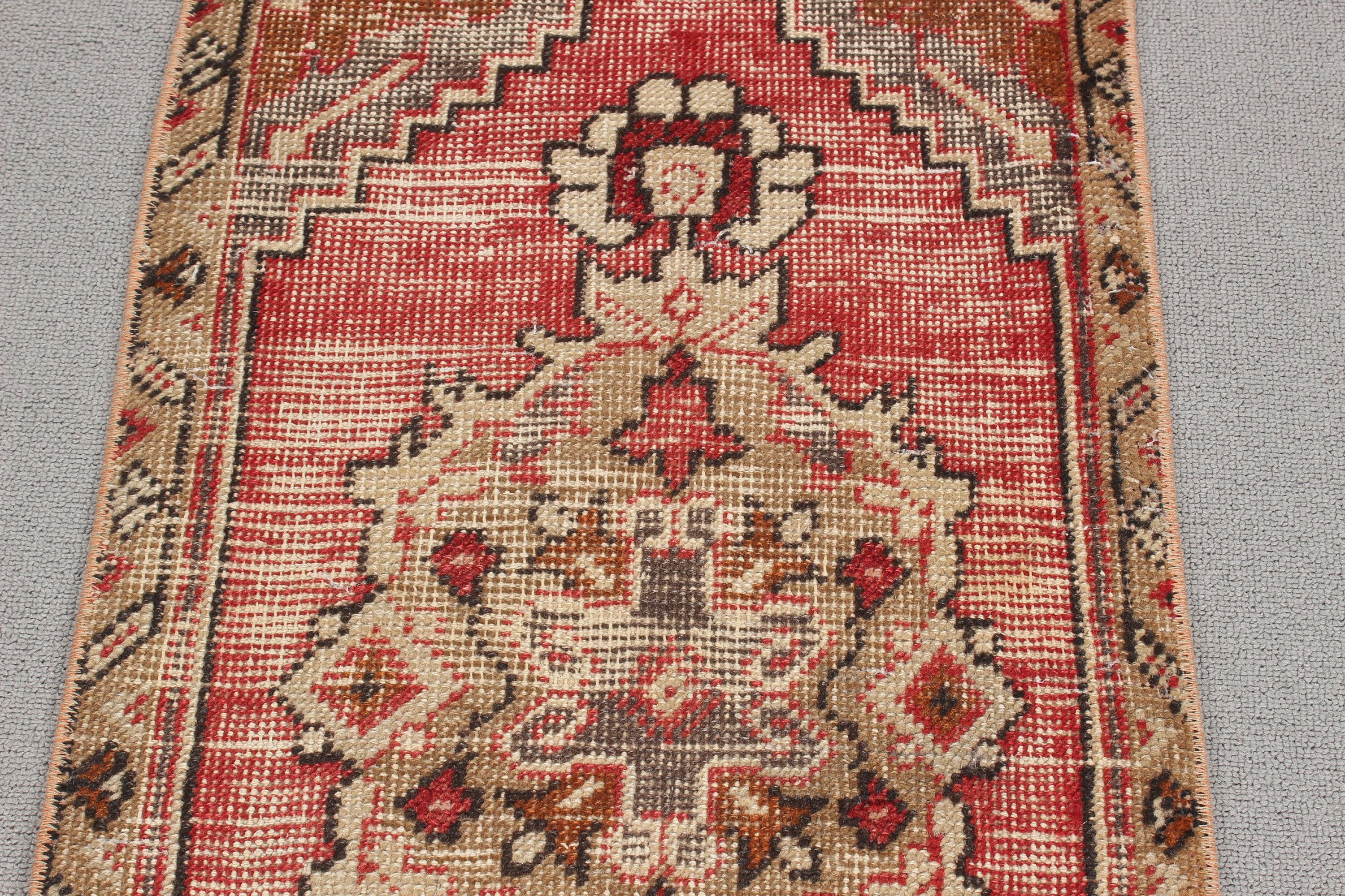 Tribal Rugs, Home Decor Rug, Nursery Rugs, Small Area Rug, Vintage Rugs, Cool Rug, 1.4x2.8 ft Small Rug, Brown Kitchen Rug, Turkish Rugs