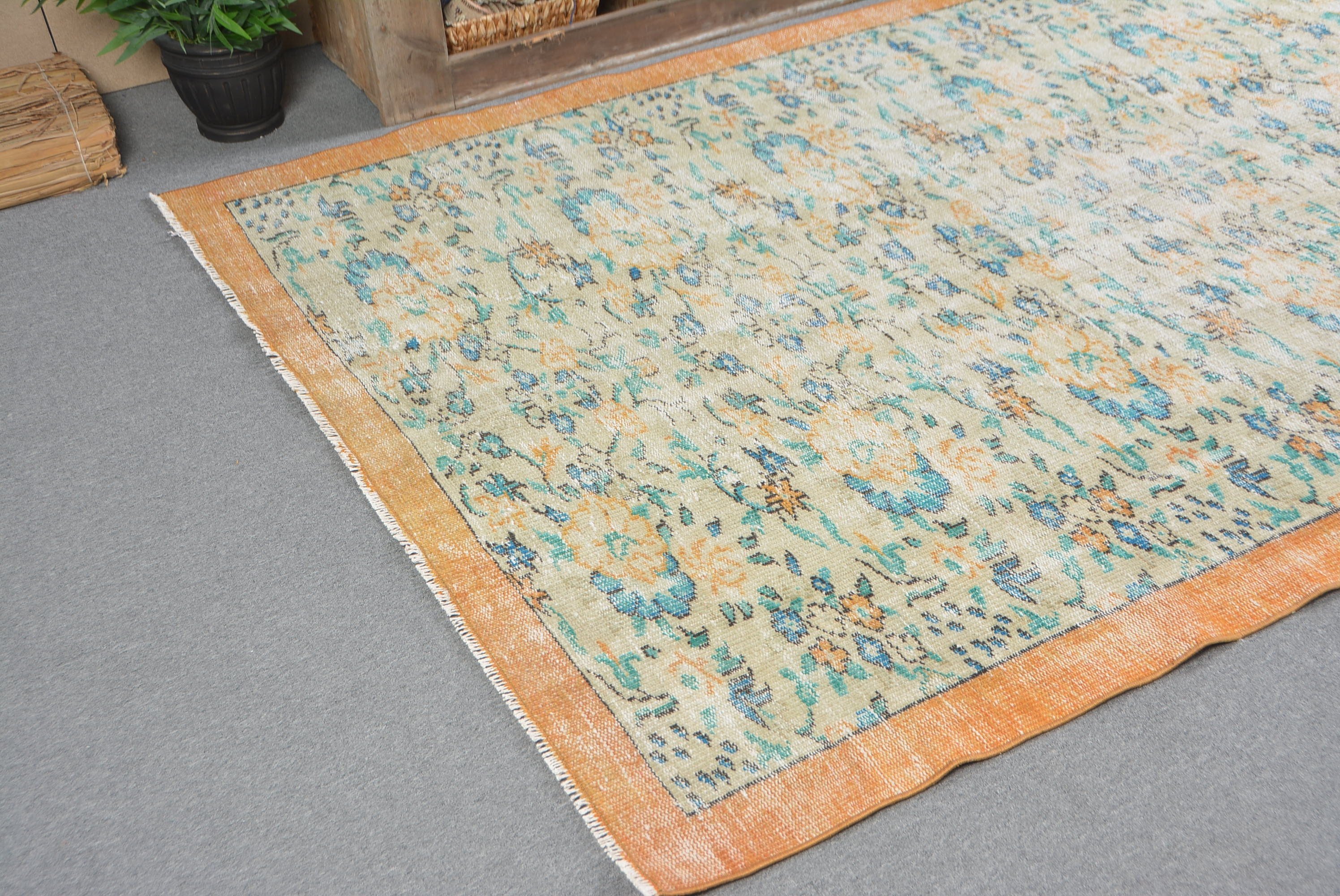 Large Vintage Rug Rugs, Rugs for Salon, Cool Rug, Salon Rug, Moroccan Rug, 5.9x8.7 ft Large Rug, Vintage Rug, Bedroom Rug, Turkish Rug