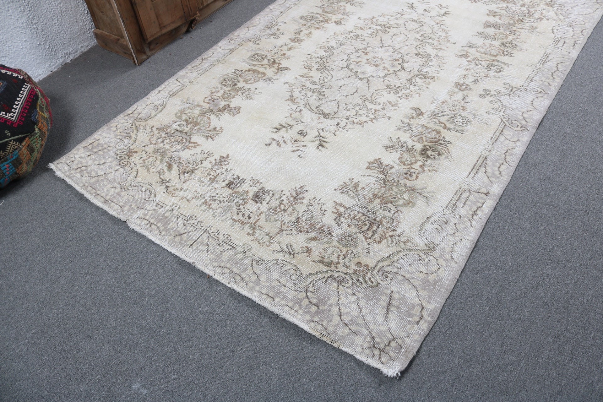 Turkish Rugs, Vintage Rug, Large Boho Rugs, Boho Rugs, Living Room Rug, Oriental Rug, Turkey Rug, 5.2x8.2 ft Large Rugs, Beige Bedroom Rug