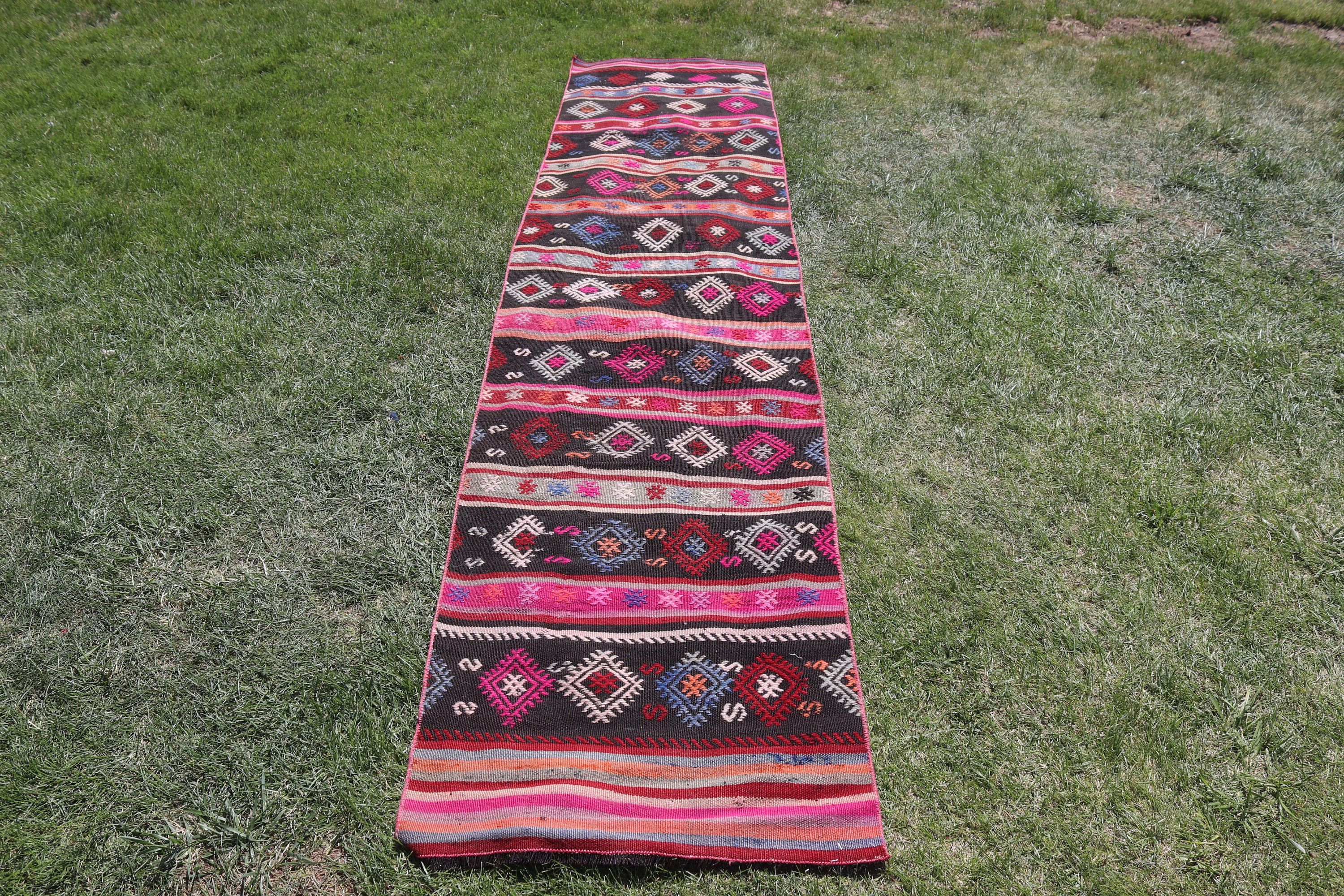 Hallway Rugs, Kilim, Turkish Rugs, 2.1x9.3 ft Runner Rug, Pink Anatolian Rugs, Cool Rugs, Vintage Runner Rug, Vintage Rug, Statement Rugs