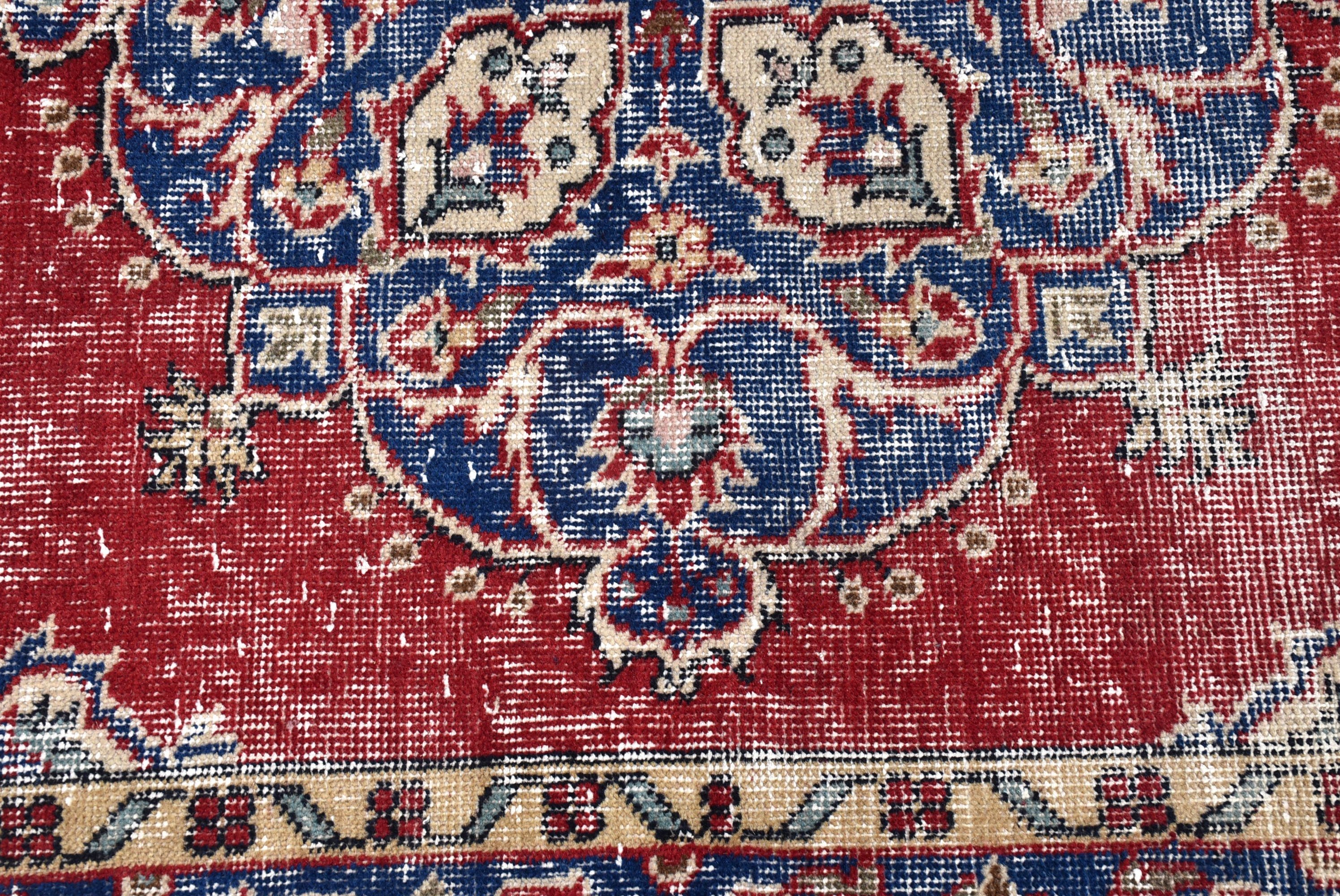 Yün Halılar, Kırmızı Oushak Halı, Ev Dekorasyonu Halıları, Türkiye Halıları, Türk Halısı, Duvara Asılı Halı, Vintage Halılar, Banyo Halıları, 1.8x4.9 ft Küçük Halılar