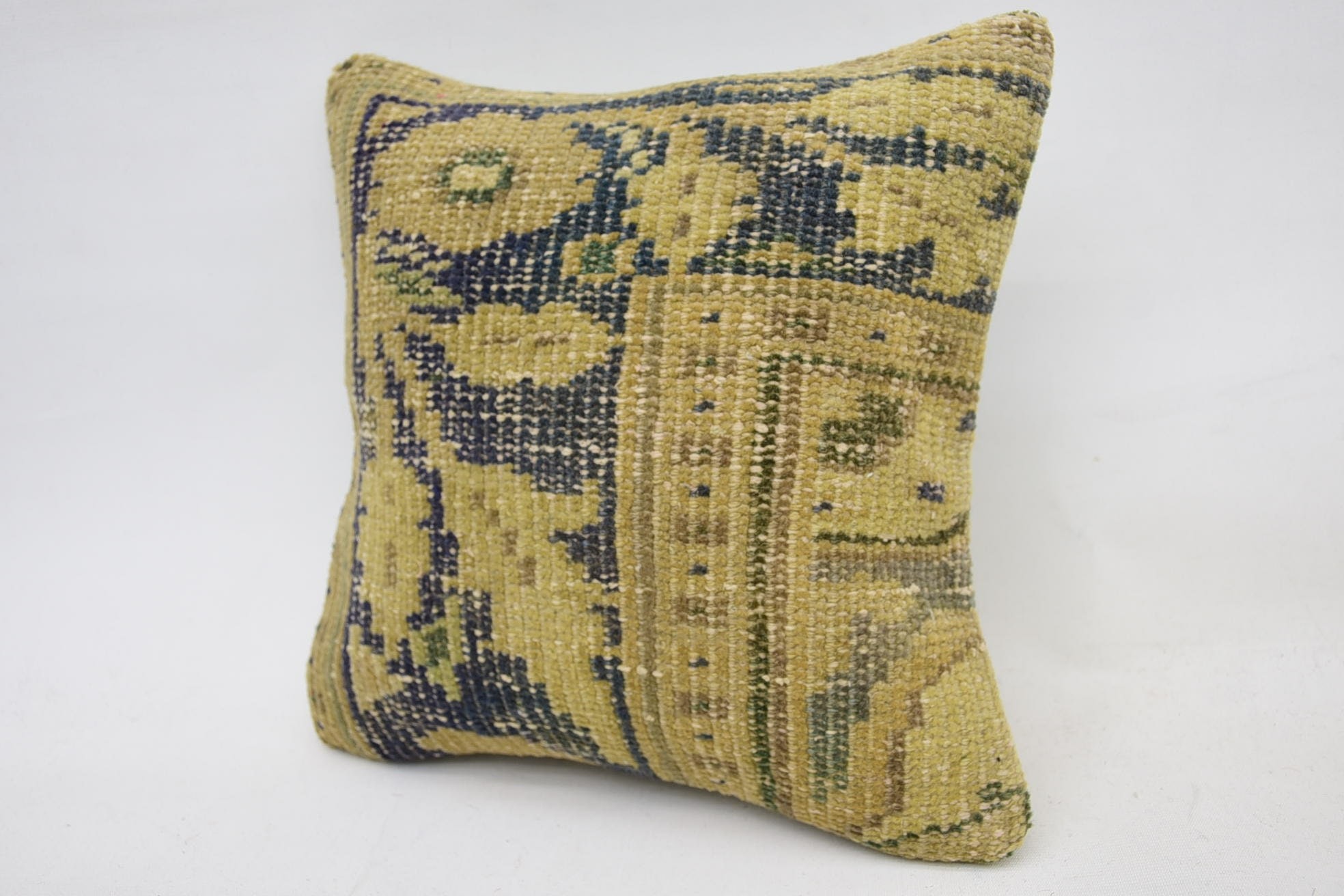 12"x12" Beige Cushion, Kilim Pillow Cover, Pattern Throw Pillow Sham, Vintage Pillow, Antique Pillows, Art Deco Pillow Case