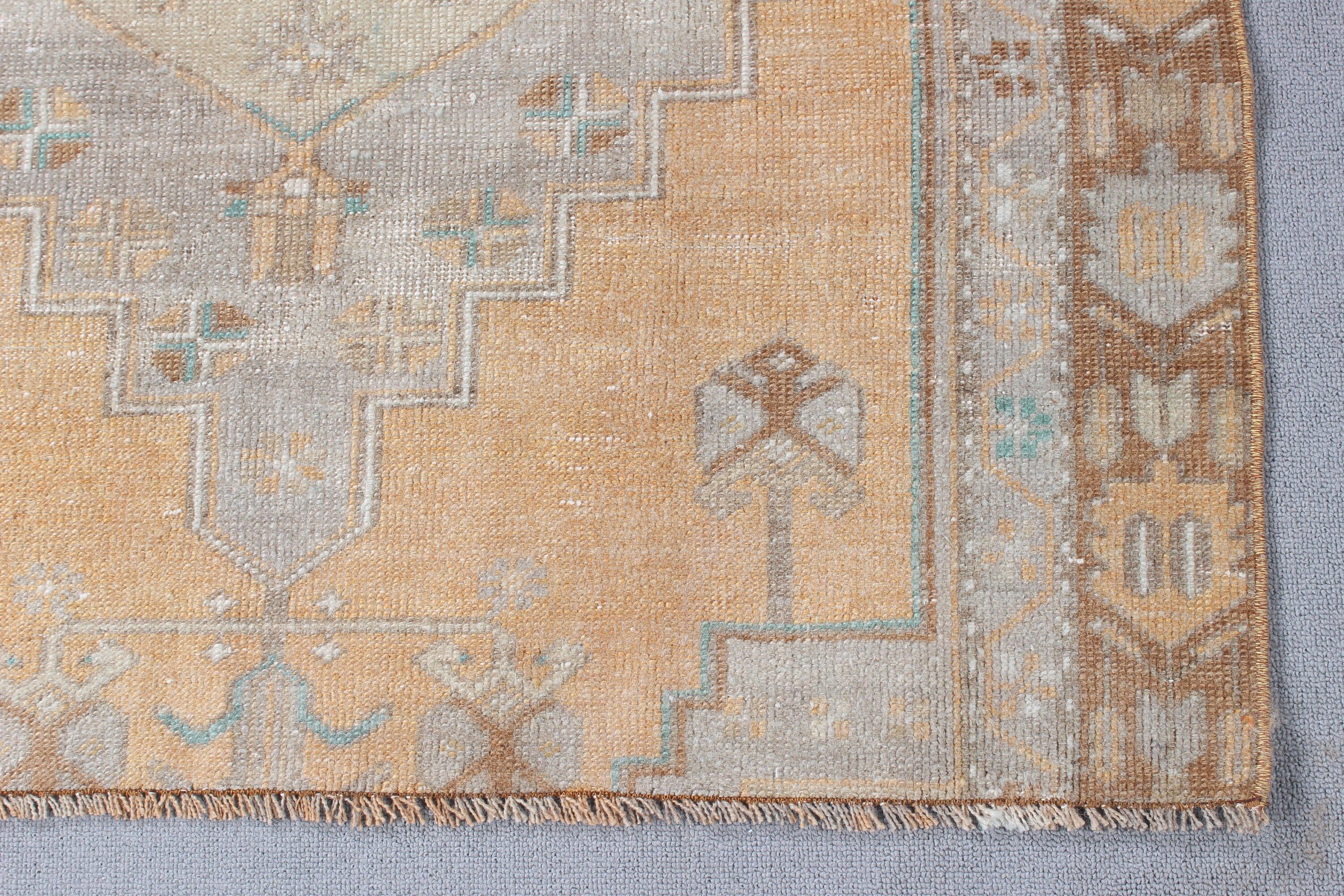 Bedroom Rugs, Small Area Rugs, Bronze Geometric Rugs, Entry Rugs, Ethnic Rugs, Vintage Rug, Cool Rug, Turkish Rug, 3.3x4.2 ft Small Rugs