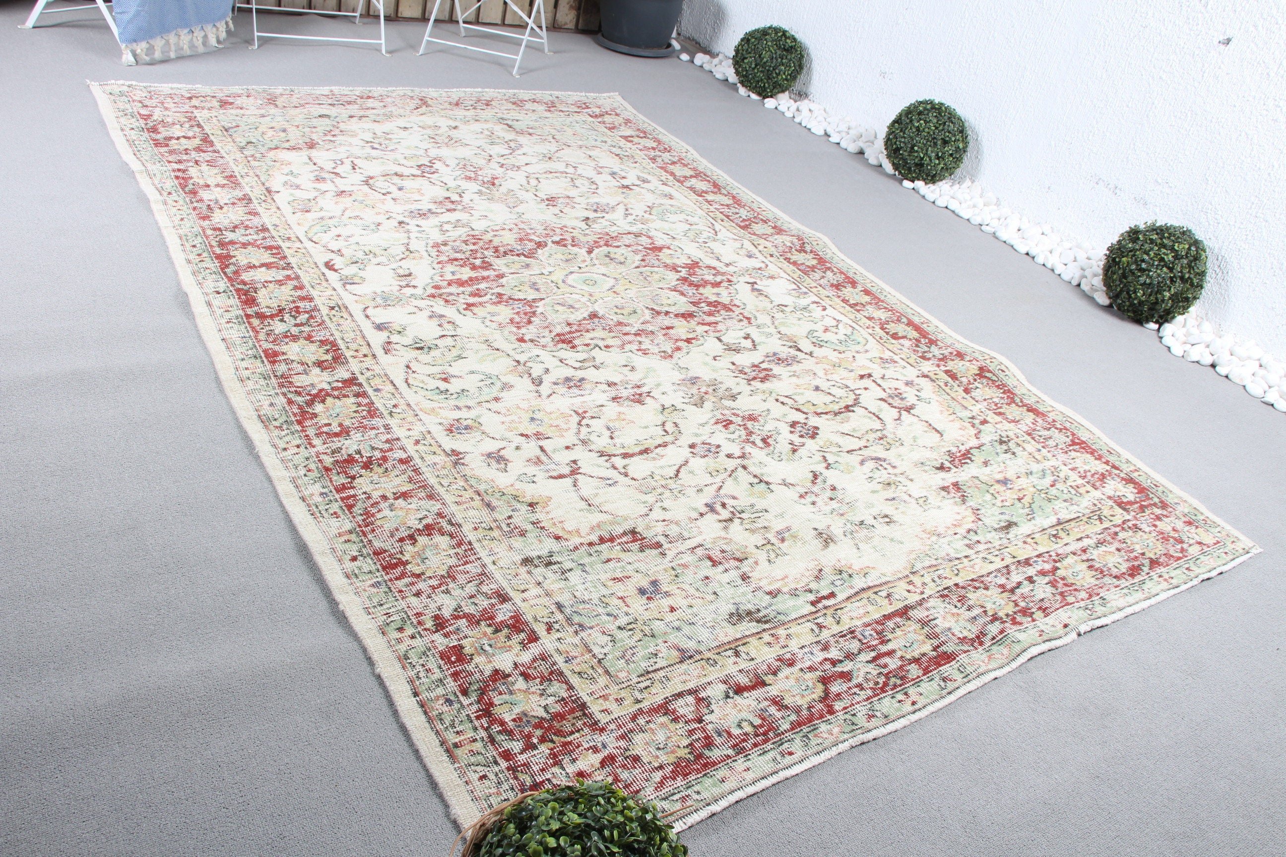 Dorm Rug, Vintage Rug, Antique Rugs, Beige Antique Rug, 5.2x8.2 ft Large Rug, Living Room Rug, Turkish Rug, Anatolian Rugs, Dining Room Rug