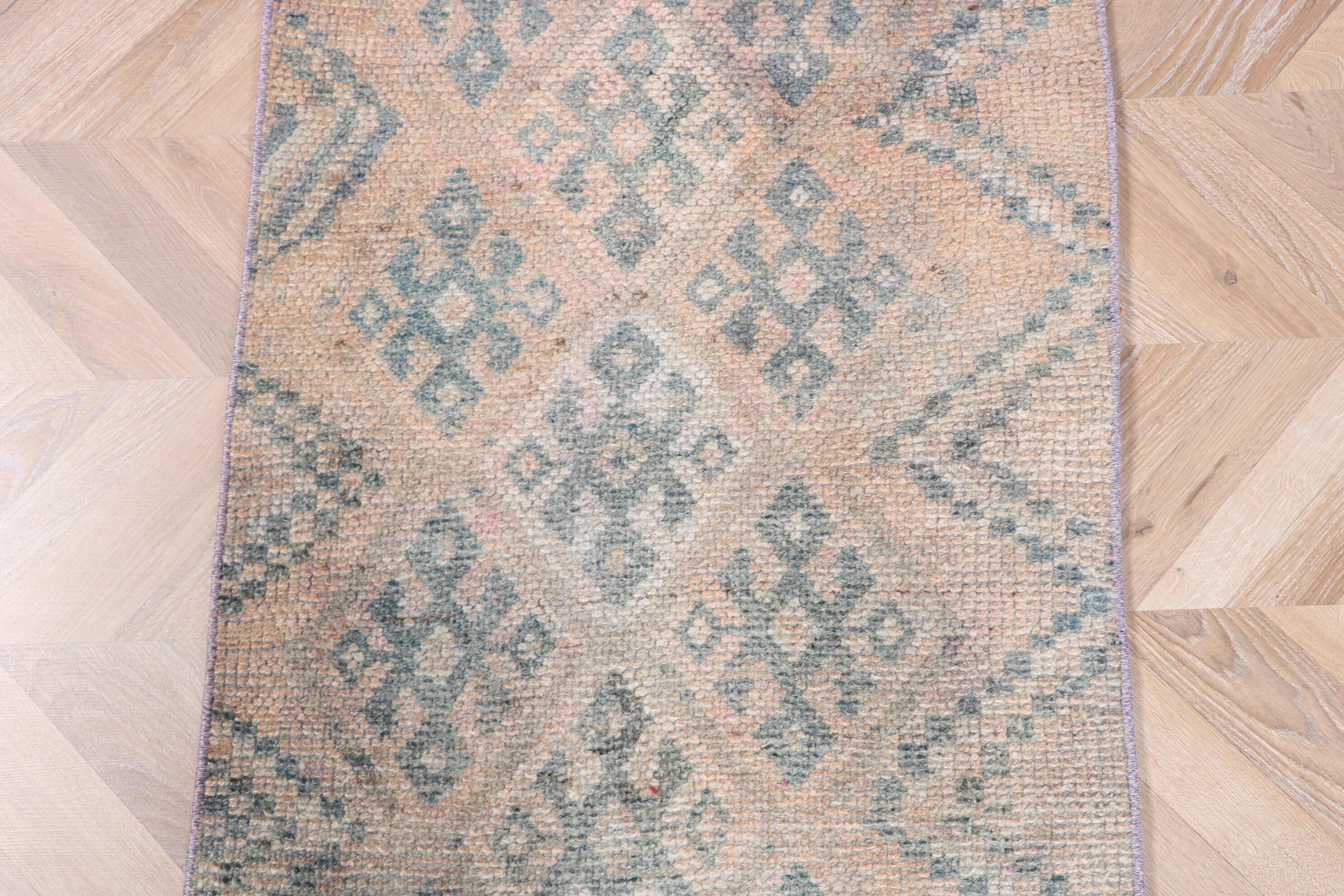 Türk Halıları, Vintage Yolluk Halıları, 2x11.7 ft Yolluk Halıları, Anadolu Halısı, Uzun Yolluk Halısı, Yatak Odası Halısı, Vintage Halılar, Mavi Nötr Halılar