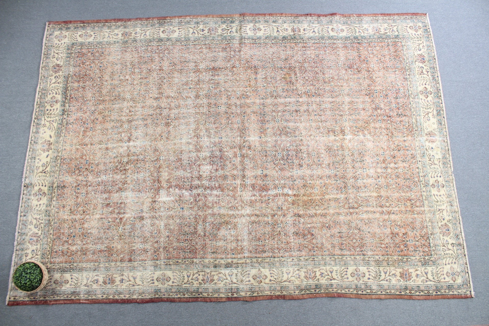 8.4x11.7 ft Oversize Rug, Salon Rug, Brown Oushak Rug, Home Decor Rug, Bright Rugs, Oushak Rugs, Turkish Rugs, Dining Room Rug, Vintage Rug