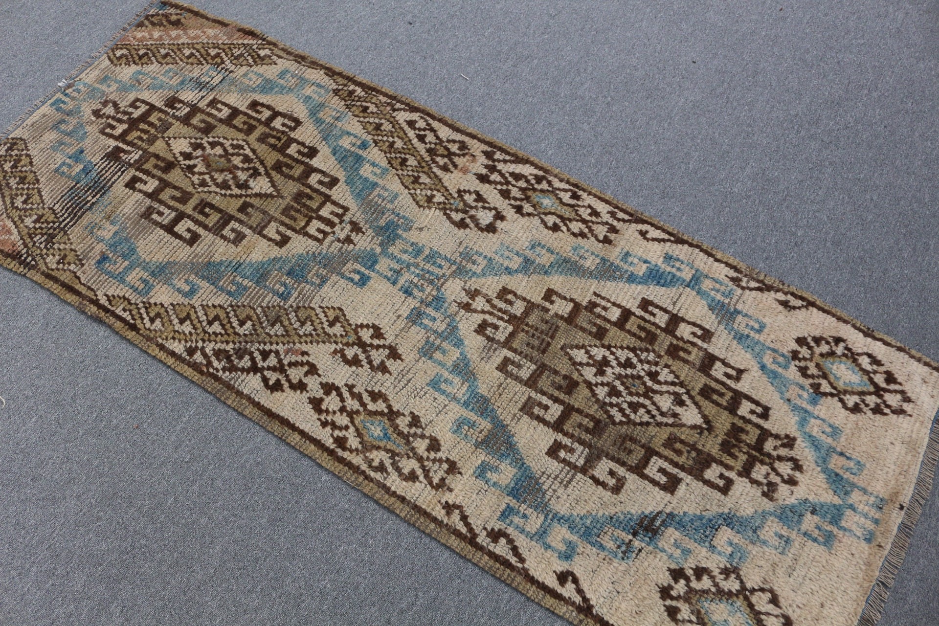 Kilim, Oriental Rugs, Vintage Rug, Turkish Rugs, Home Decor Rug, Kitchen Rug, Brown  2.7x6.4 ft Accent Rug, Bedroom Rugs