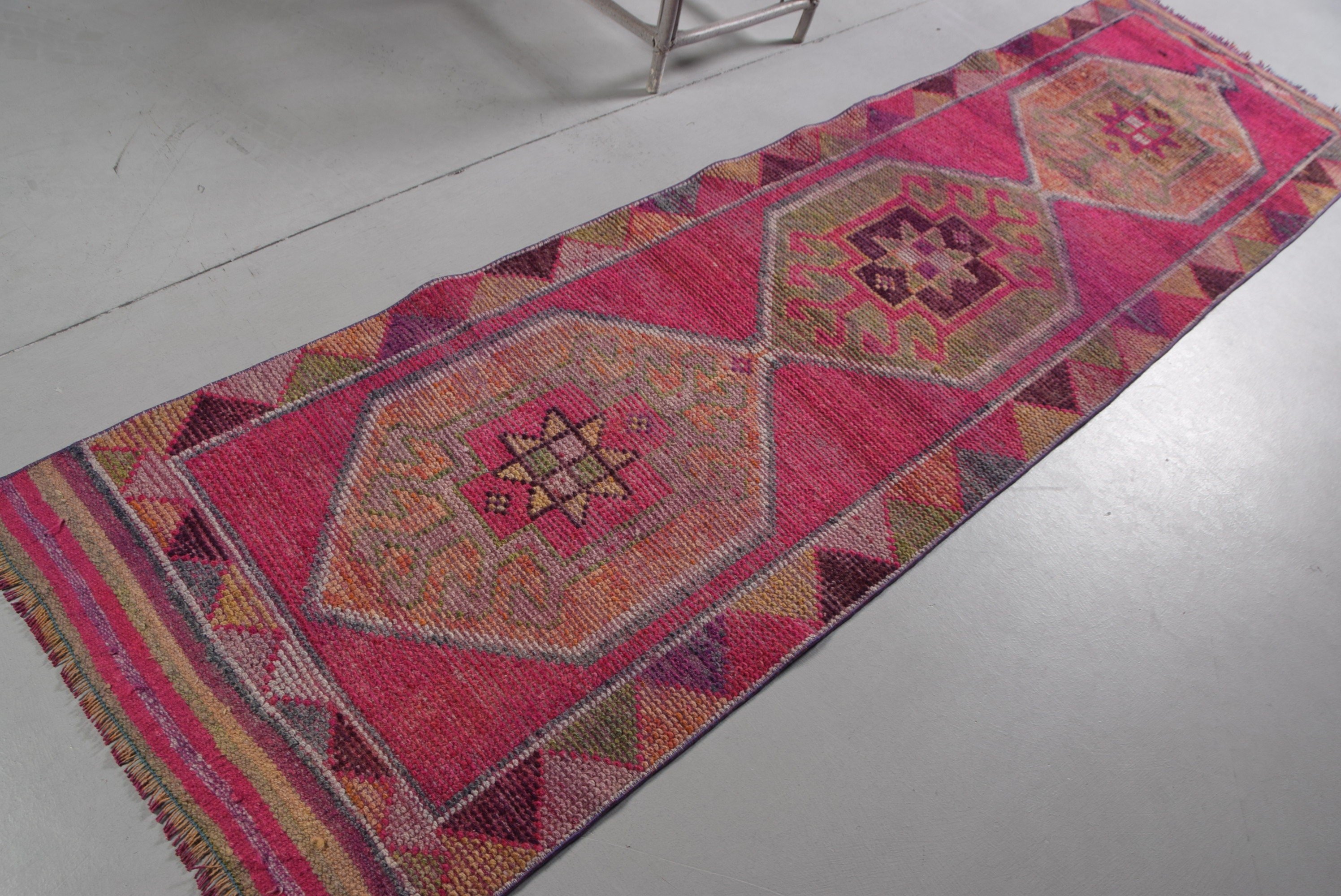 Pink Cool Rug, Hallway Rugs, Home Decor Rug, Bedroom Rugs, 2.9x10.4 ft Runner Rug, Vintage Rug, Dorm Rug, Turkish Rugs, Stair Rugs, Art Rug