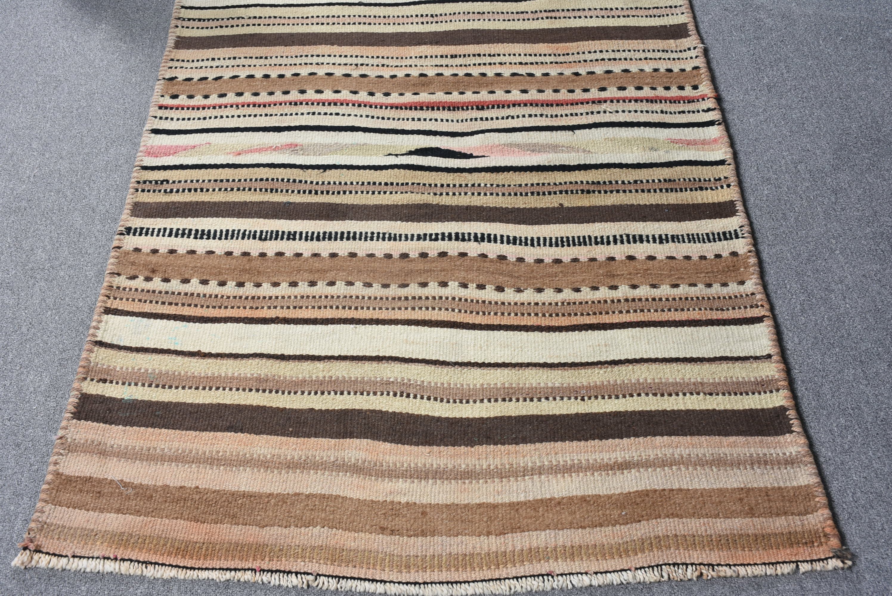 Sevimli Halı, Oushak Halı, Vintage Halı, Türk Halısı, Mutfak Halıları, Koridor Halıları, Anadolu Halıları, 3.1x9.2 ft Runner Halısı, Bej Anadolu Halısı