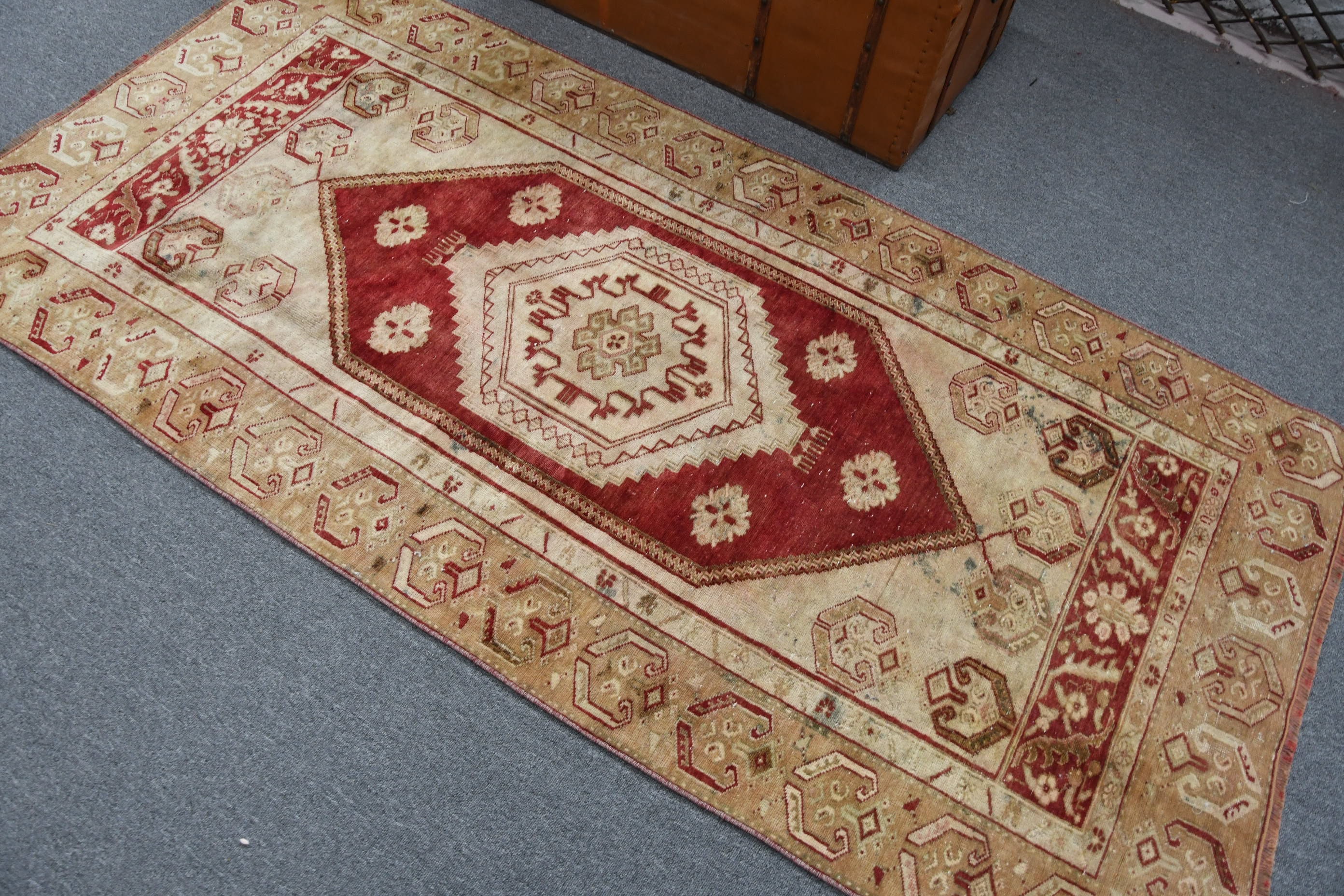 Oushak Rugs, Rugs for Dining Room, Indoor Rug, Bedroom Rug, Vintage Rug, Anatolian Rugs, Turkish Rug, Hand Knotted Rug, 3.5x7.2 ft Area Rug