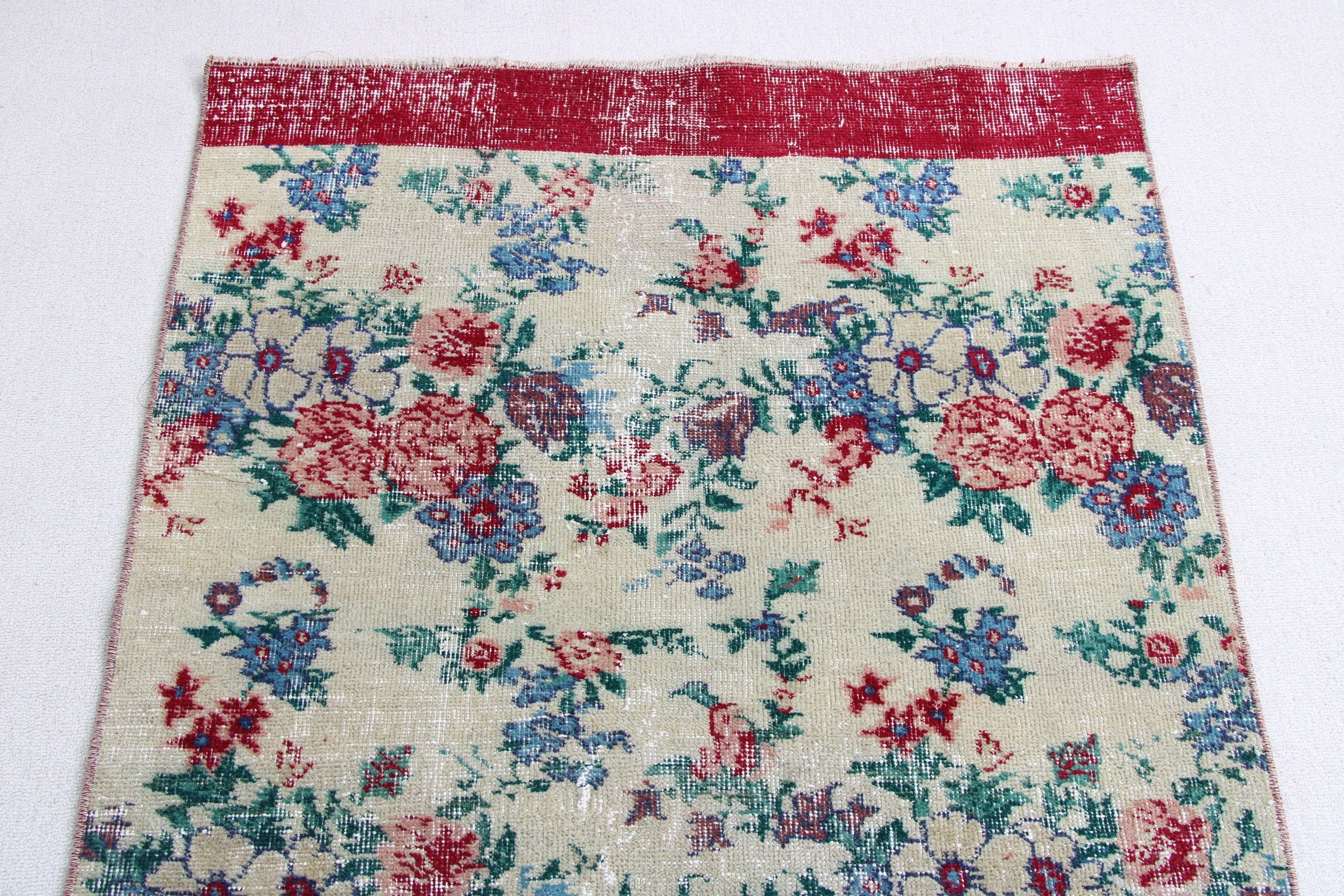 Lüks Halı, 3,2x9,2 ft Yolluk Halıları, Açıklama Halısı, Mutfak Halısı, Türk Halıları, Vintage Halı, Merdiven Halıları, Yeşil Oushak Halıları, Organik Halı