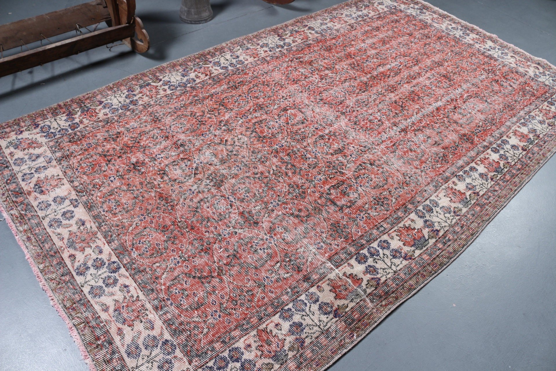 Red Bedroom Rugs, 5.2x9.2 ft Large Rug, Vintage Rug, Cool Rugs, Dining Room Rug, Rugs for Salon, Bedroom Rug, Salon Rug, Turkish Rug