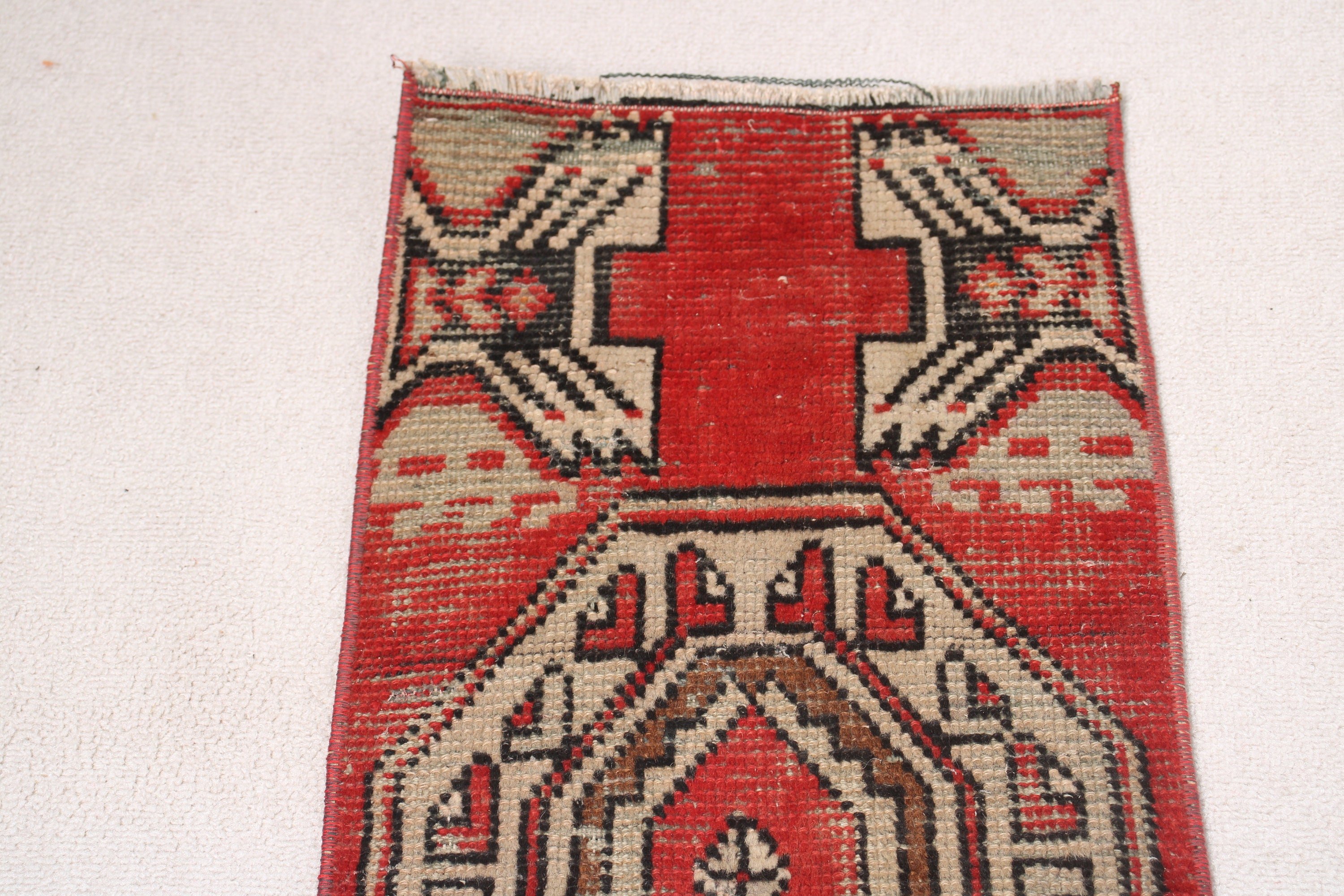 Small Boho Rug, Flatweave Rugs, Red Home Decor Rug, Vintage Rug, Door Mat Rugs, Handwoven Rug, 1.2x2.7 ft Small Rug, Turkish Rugs