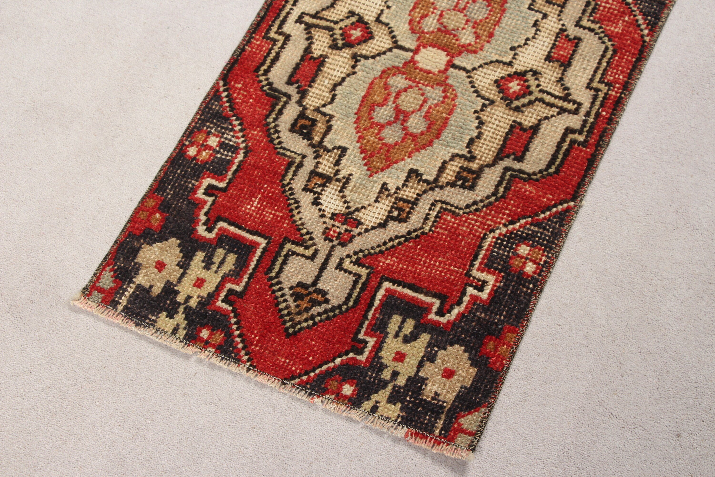 Turkish Rug, Bedroom Rug, Rugs for Bedroom, Nursery Rug, Old Rugs, Vintage Rug, Moroccan Rug, Red  1.4x2.6 ft Small Rug