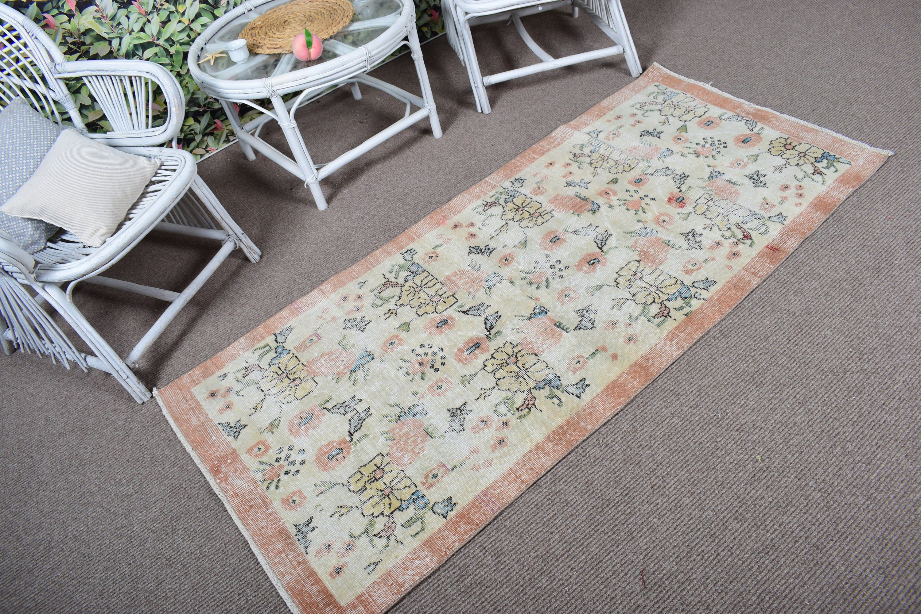 Vintage Rugs, Cool Rugs, Vintage Accent Rugs, 2.8x6.2 ft Accent Rugs, Beige Moroccan Rug, Turkish Rugs, Nursery Rugs, Anatolian Rug