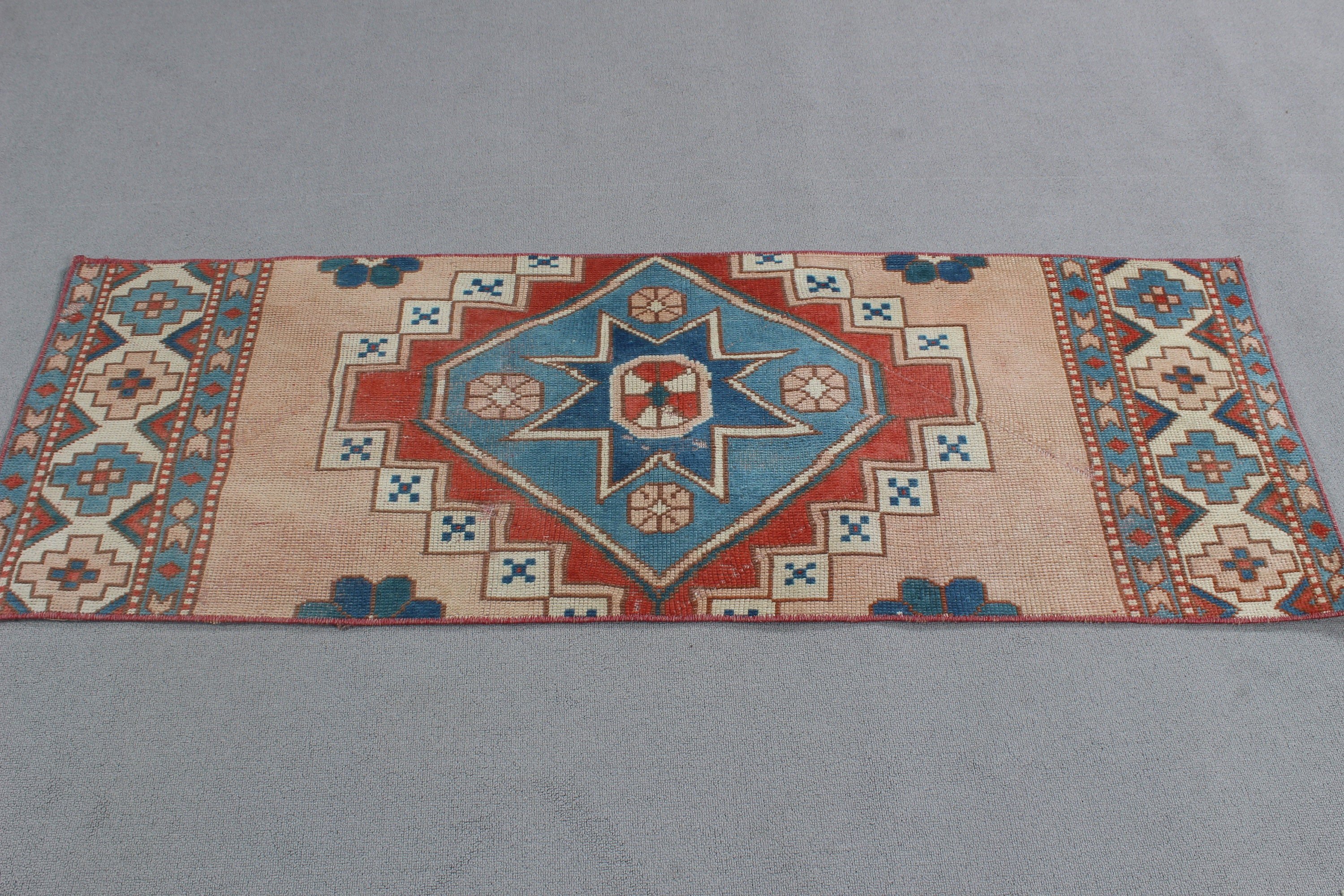 Tribal Rug, Beige Floor Rugs, Corridor Rug, Oushak Rugs, Vintage Runner Rug, Turkish Rug, Antique Rugs, 1.8x5.2 ft Runner Rug, Vintage Rugs