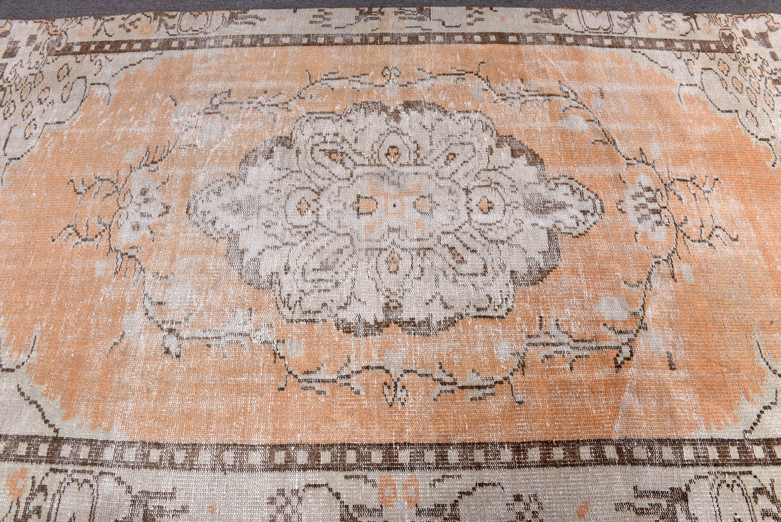 Etnik Halı, Vintage Halı, Çocuk Halıları, Boho Halısı, Boho Bölgesi Halıları, Turuncu Geometrik Halılar, 4.7x7.7 ft Alan Halısı, Türk Halıları, Yatak Odası Halısı