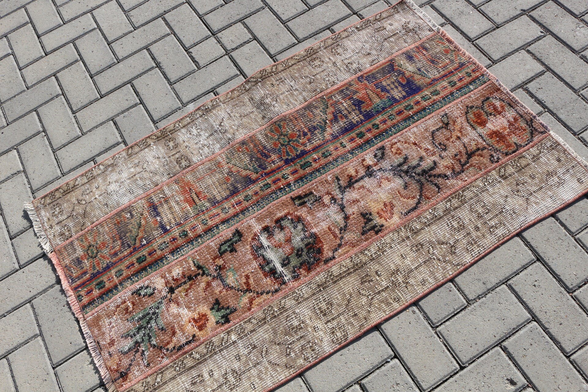 2.6x4.1 ft Small Rug, Car Mat Rugs, Kitchen Rug, Bathroom Rug, Rugs for Entry, Home Decor Rug, Brown Antique Rug, Vintage Rug, Turkish Rug