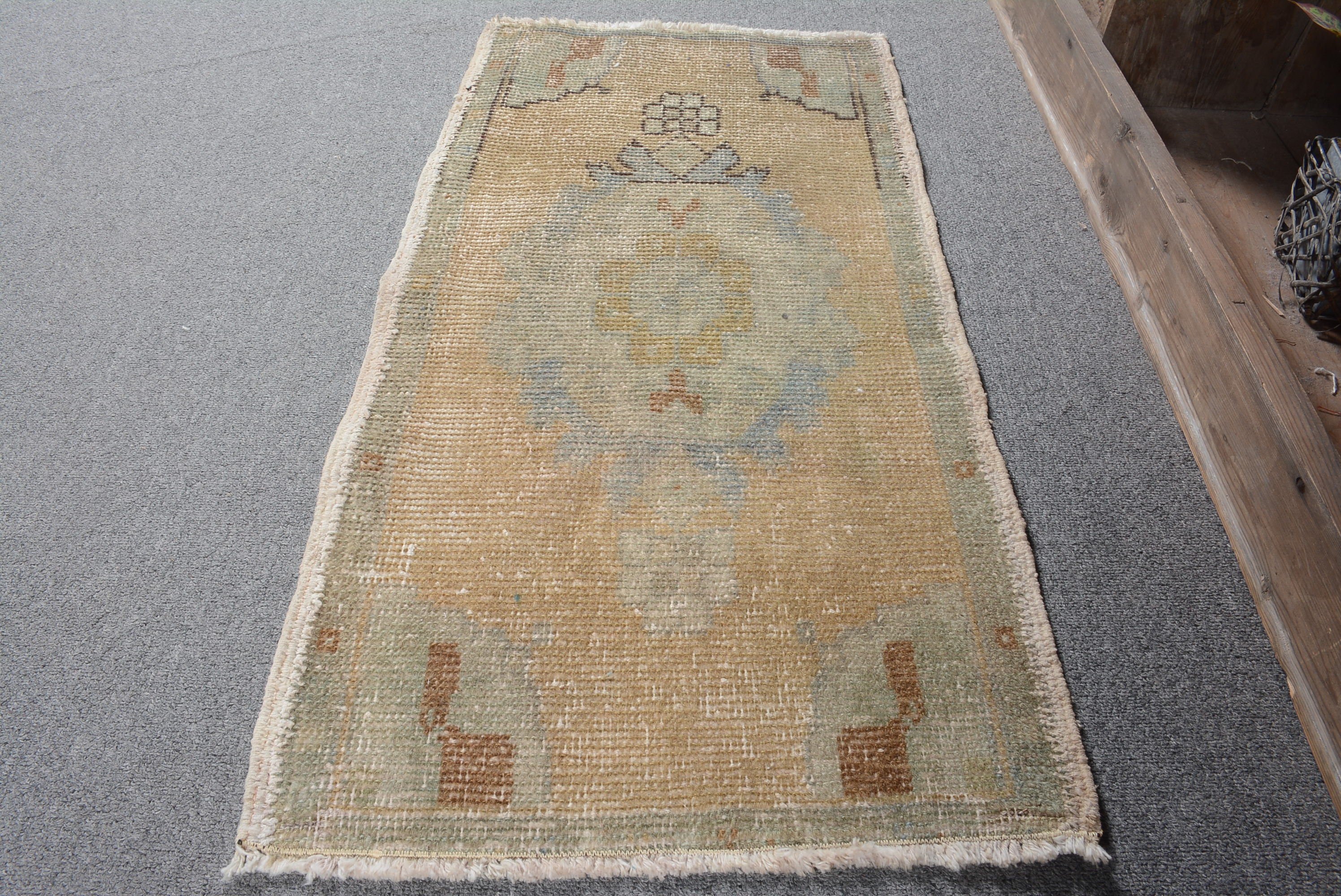 Yer Halısı, Fas Halıları, 1.5x3 ft Küçük Halı, Vintage Halı, Turuncu Yatak Odası Halısı, Tasarımcı Halısı, Araba Paspas Halısı, Duvara Asılı Halı, Türk Halısı