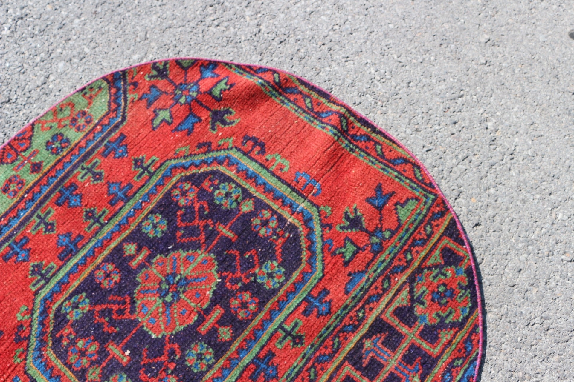 Car Mat Rugs, Turkish Rug, Vintage Rug, Anatolian Rug, 3.5x3.4 ft Small Rug, Rugs for Kitchen, Nursery Rug, Red Antique Rug, Bedroom Rug