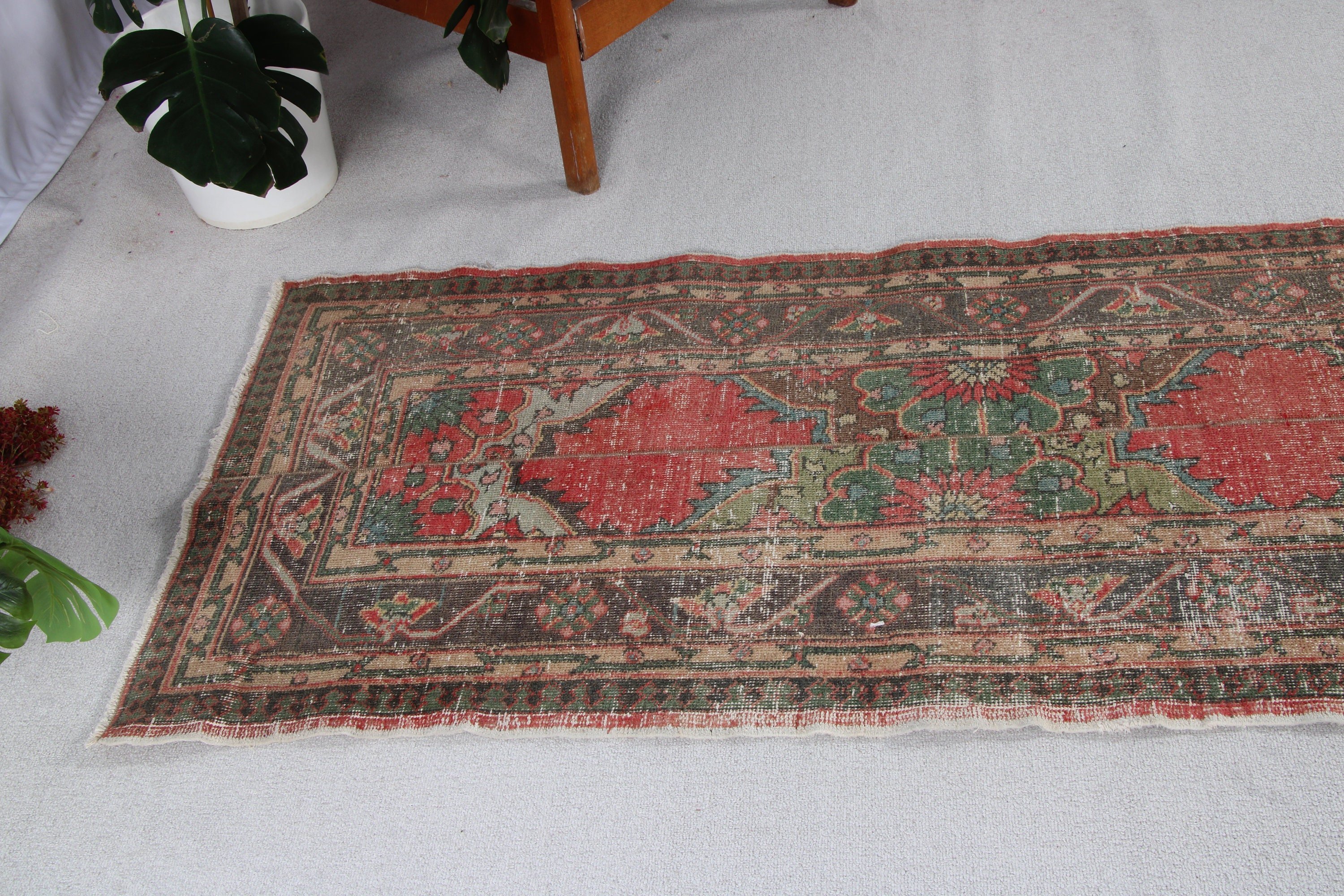 Koridor Halısı, Vintage Yolluk Halıları, Modern Halılar, Türk Halısı, Vintage Halılar, Fas Halıları, 2.7x11.1 ft Runner Halıları, Kırmızı Anadolu Halıları