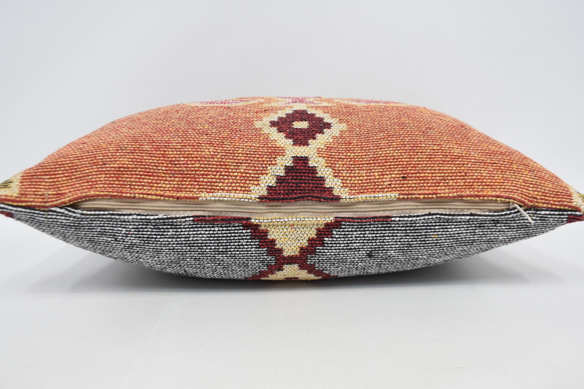 Gift Pillow, Kilim Pillow Cover, 16"x24" White Cushion Case, Handmade Kilim Cushion, Car Cushion Case, Handwoven Cushion Case