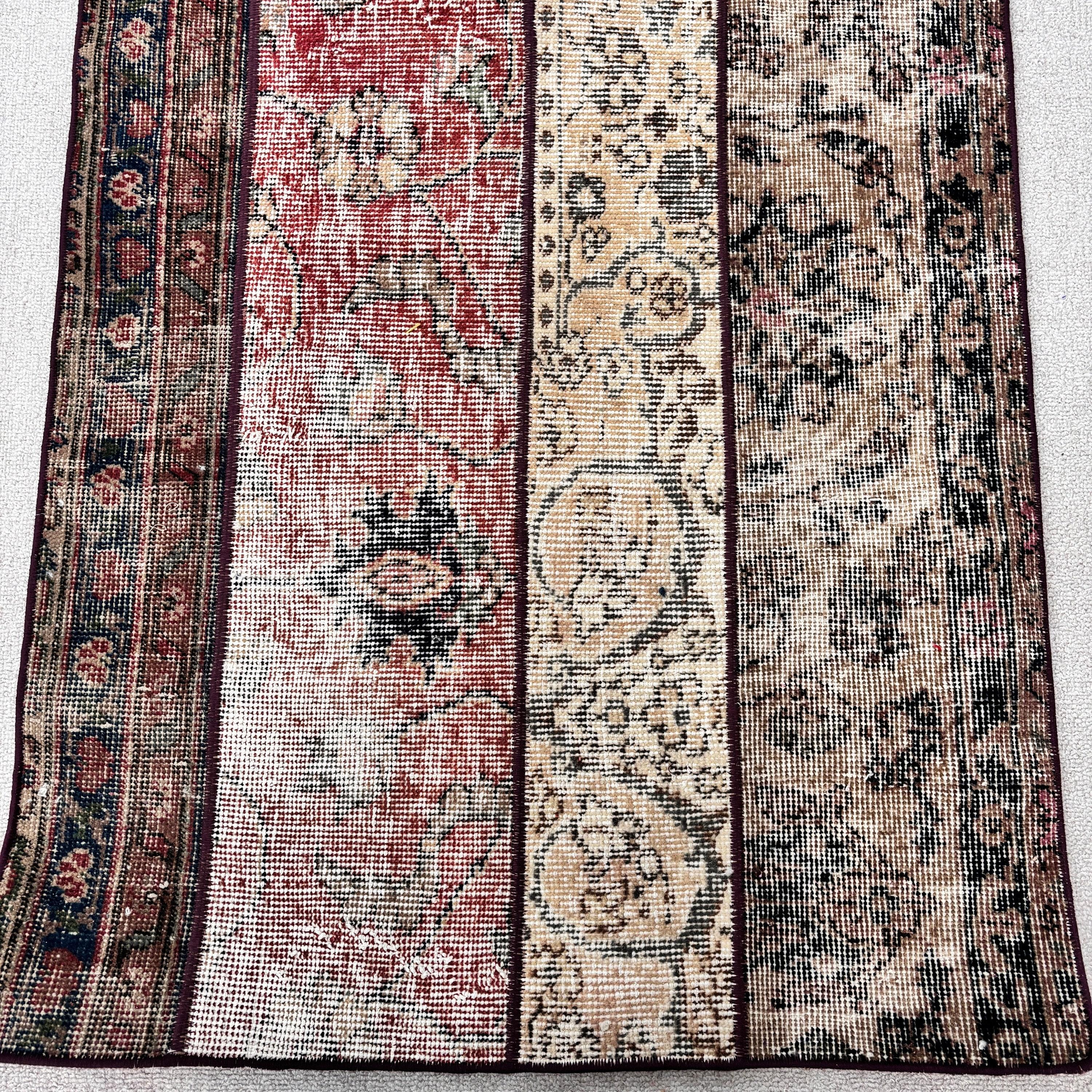 Kapı Paspası Halısı, Türk Halıları, Mutfak Halıları, Vintage Halılar, Boho Halısı, Araba Paspas Halısı, 2,3x3,1 ft Küçük Halı, Bej Yün Halıları, Fas Halısı