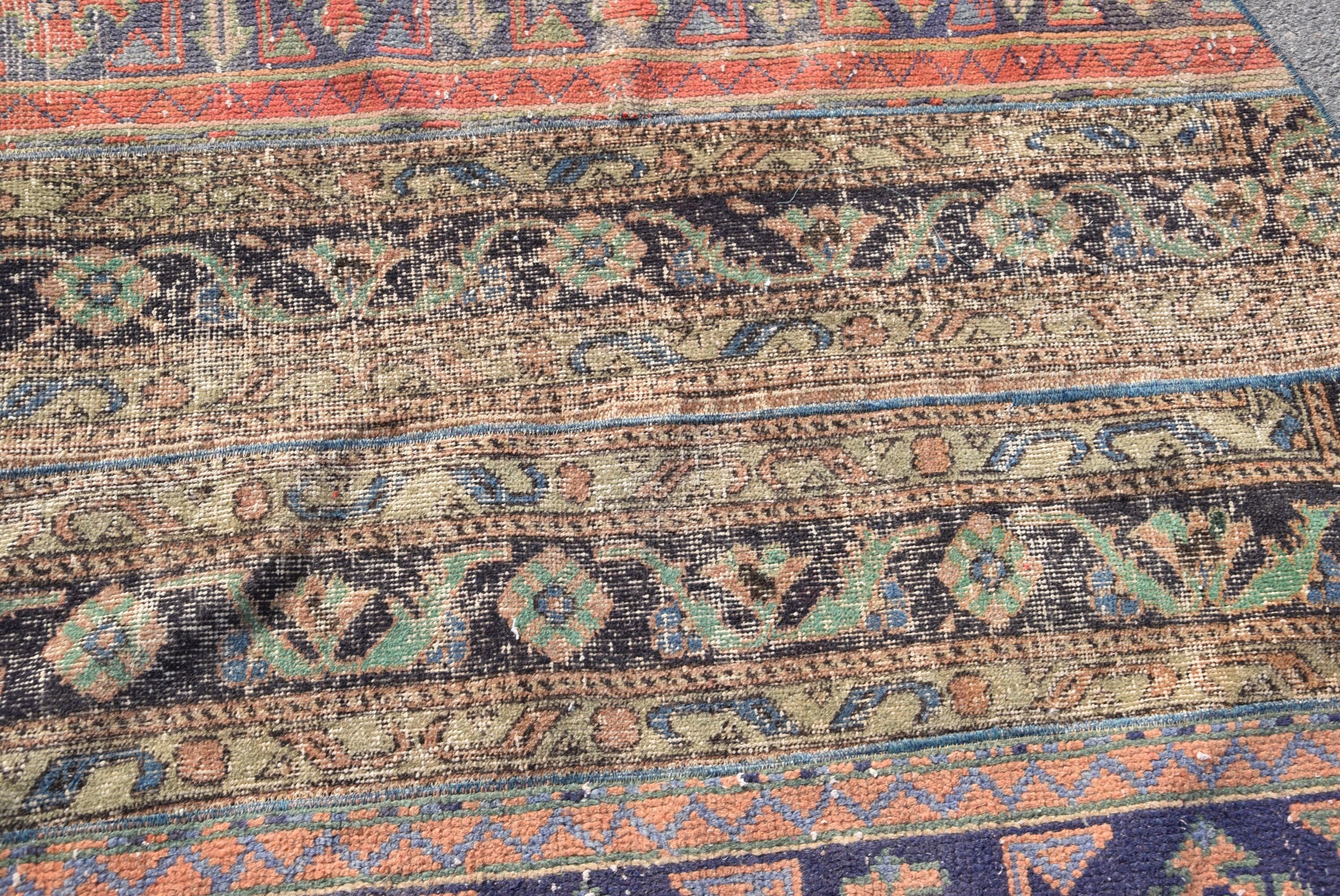 Oriental Rugs, Nursery Rugs, Entry Rug, Turkish Rug, Vintage Rug, Blue Floor Rug, Floor Rug, 4.6x4.6 ft Accent Rug, Rugs for Bedroom