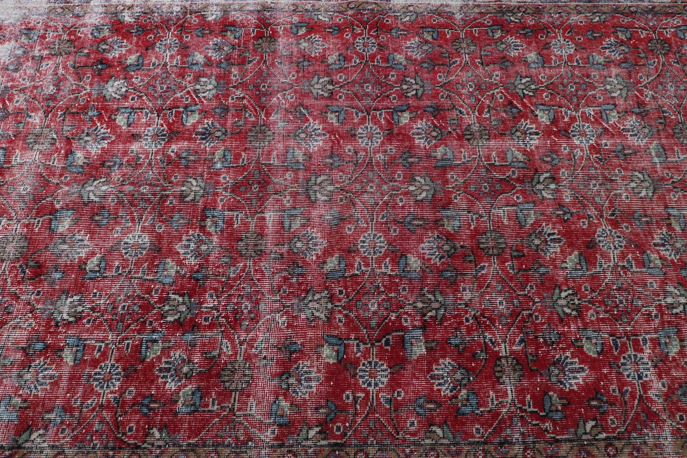 Oushak Rug, Red Oriental Rug, Salon Rug, Turkish Rugs, Living Room Rugs, 5.3x8.9 ft Large Rugs, Floor Rug, Rugs for Salon, Vintage Rugs