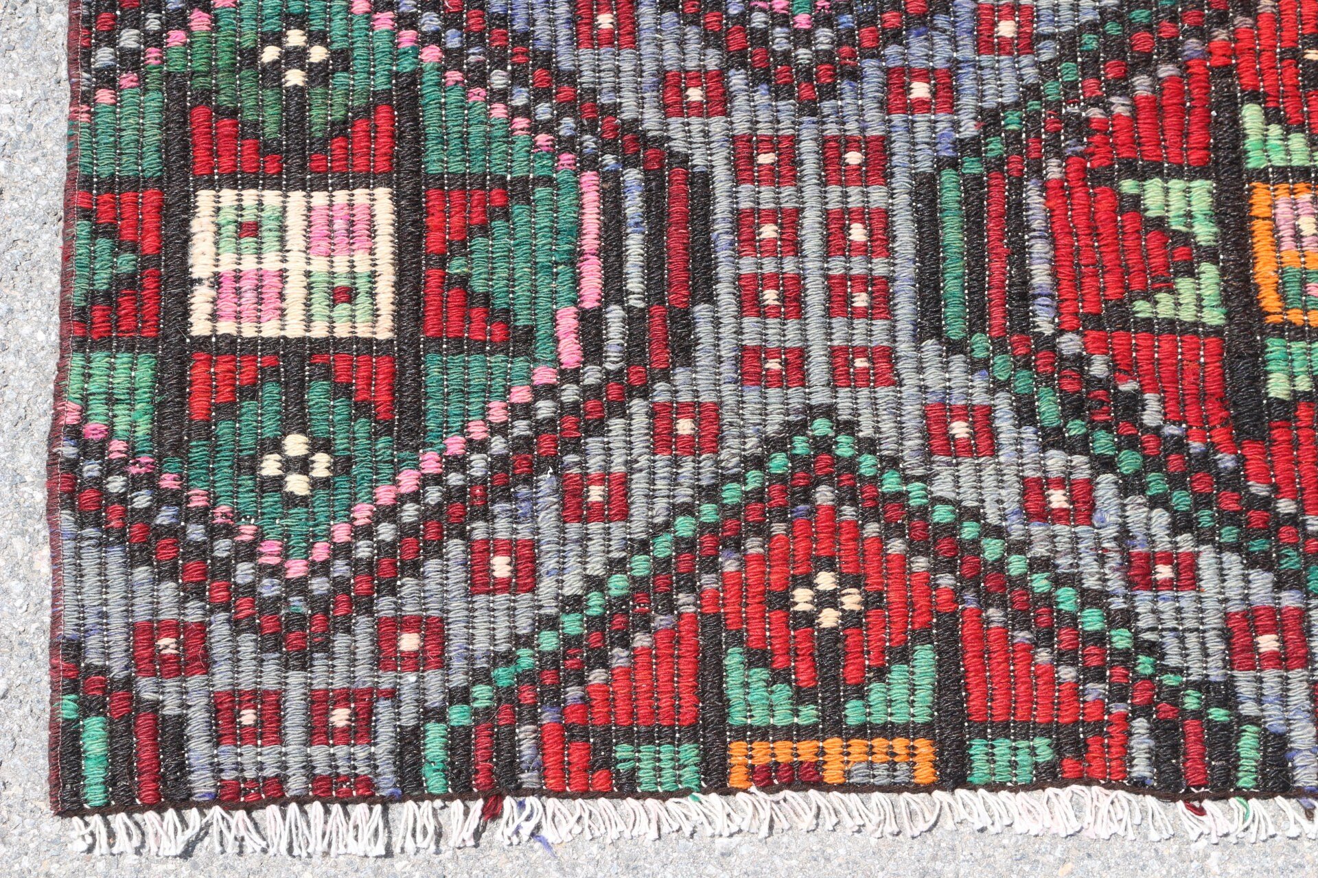 Çocuk Halısı, 2.8x5.2 ft Küçük Halı, El Dokuma Halı, Vintage Halı, Kilim, Antika Halı, Yer Halıları, Türk Halısı, Giriş Halısı, Yeşil Oushak Halı