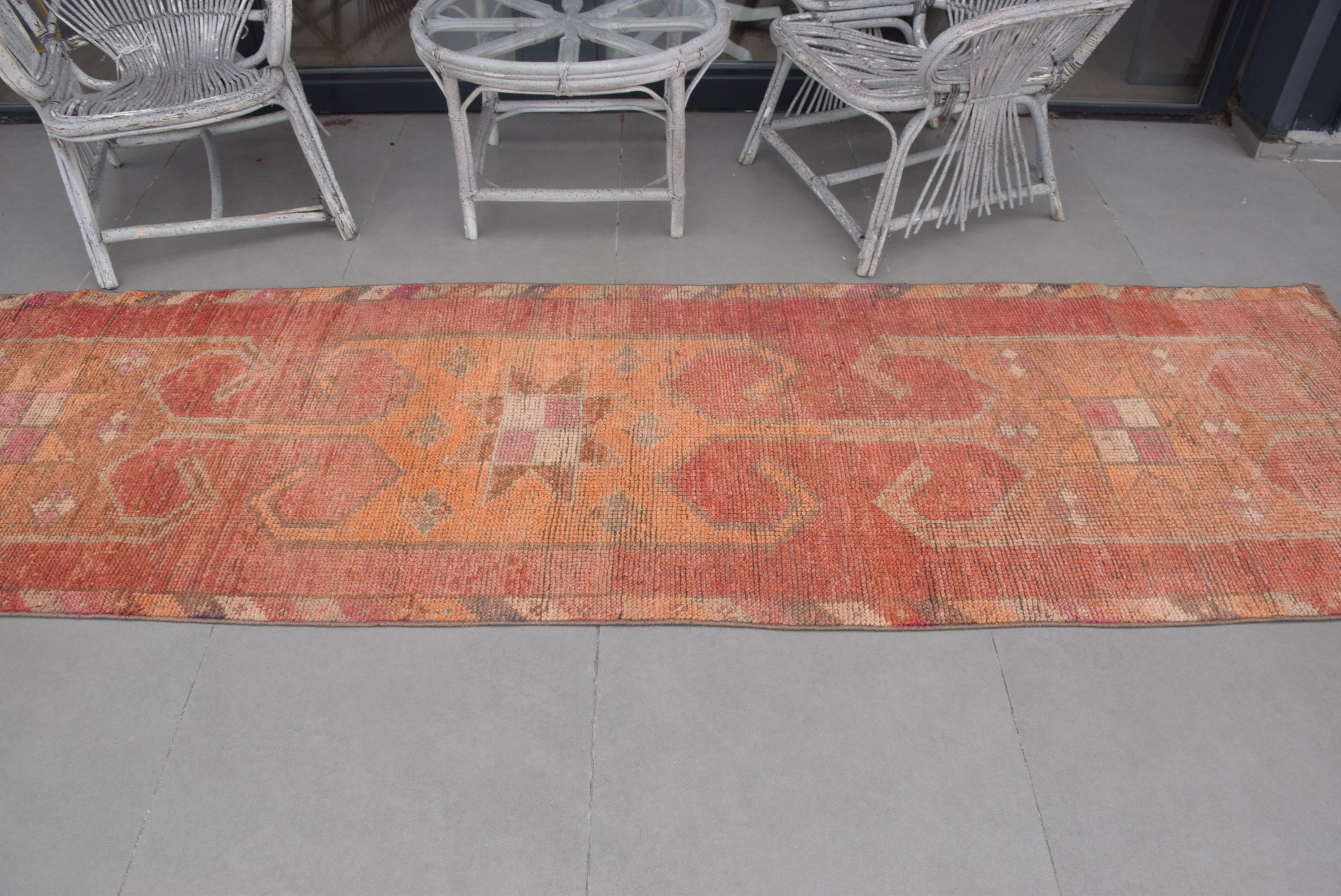 Red Home Decor Rug, Floor Rug, Corridor Rugs, 2.9x10.4 ft Runner Rug, Turkish Rug, Rugs for Runner, Stair Rugs, Bedroom Rugs, Vintage Rugs