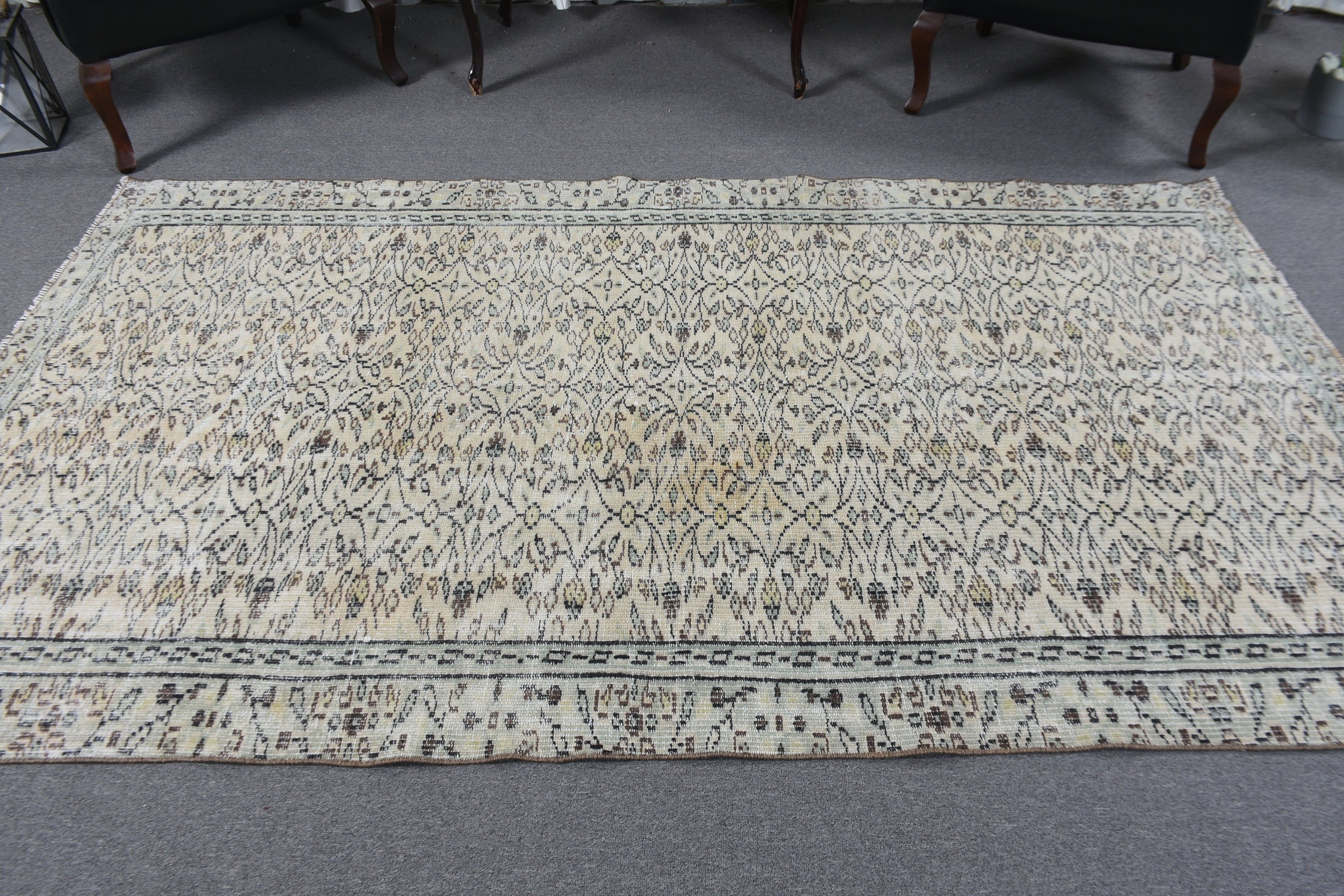 Türk Halısı, Oturma Odası Halısı, 4.6x8.1 ft Alan Halısı, Yatak Odası Halıları, Egzotik Halılar, Vintage Halı, Yemek Odası Halısı, Mavi Boho Halıları, Geometrik Halılar