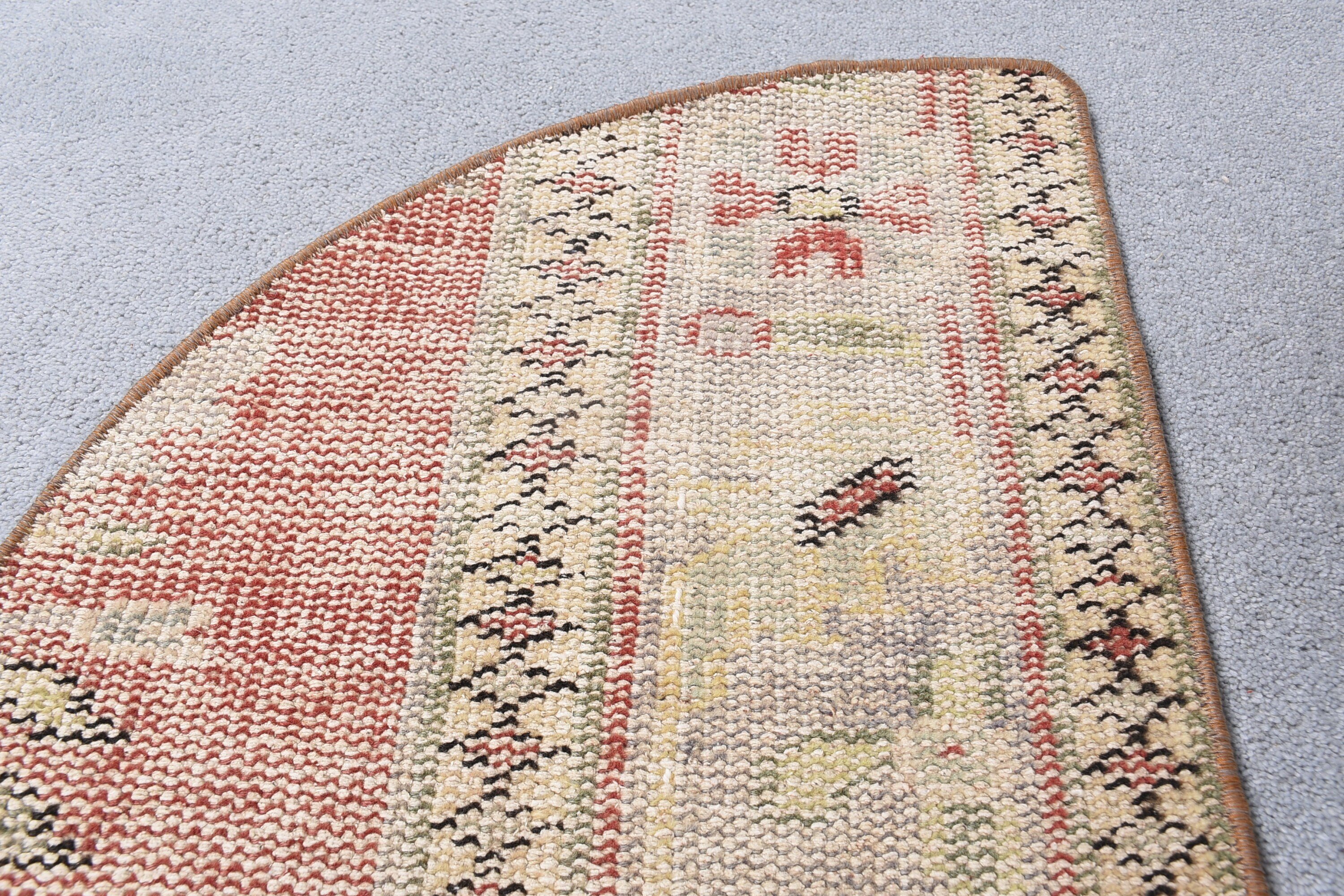 Beige Wool Rug, Rugs for Nursery, 2.5x1.5 ft Small Rugs, Vintage Rugs, Floor Rug, Kitchen Rugs, Home Decor Rug, Door Mat Rug, Turkish Rug