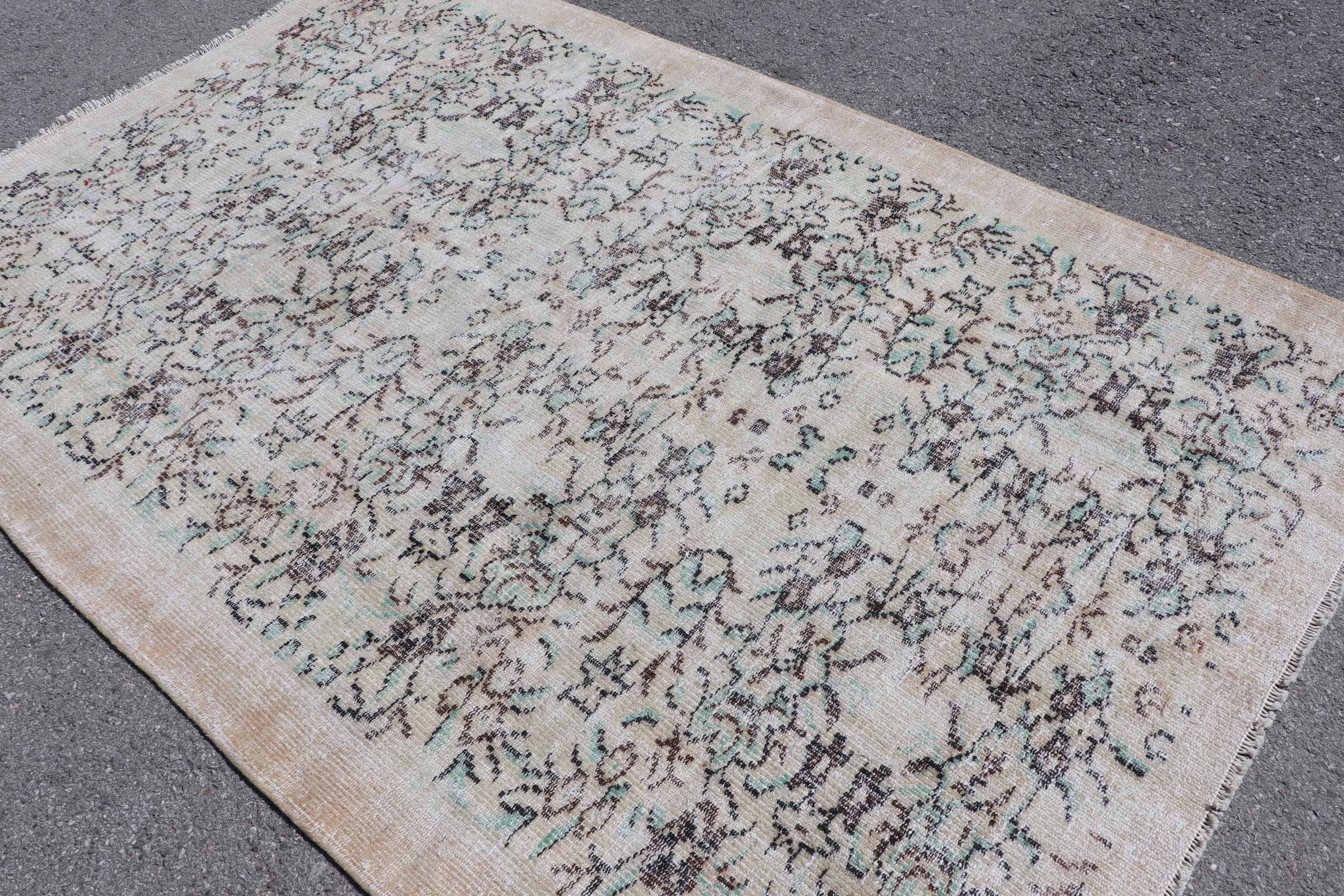 Dining Room Rug, Salon Rug, Turkish Rug, Vintage Rug, Bedroom Rugs, Turkey Rug, Green  5.4x8.2 ft Large Rugs