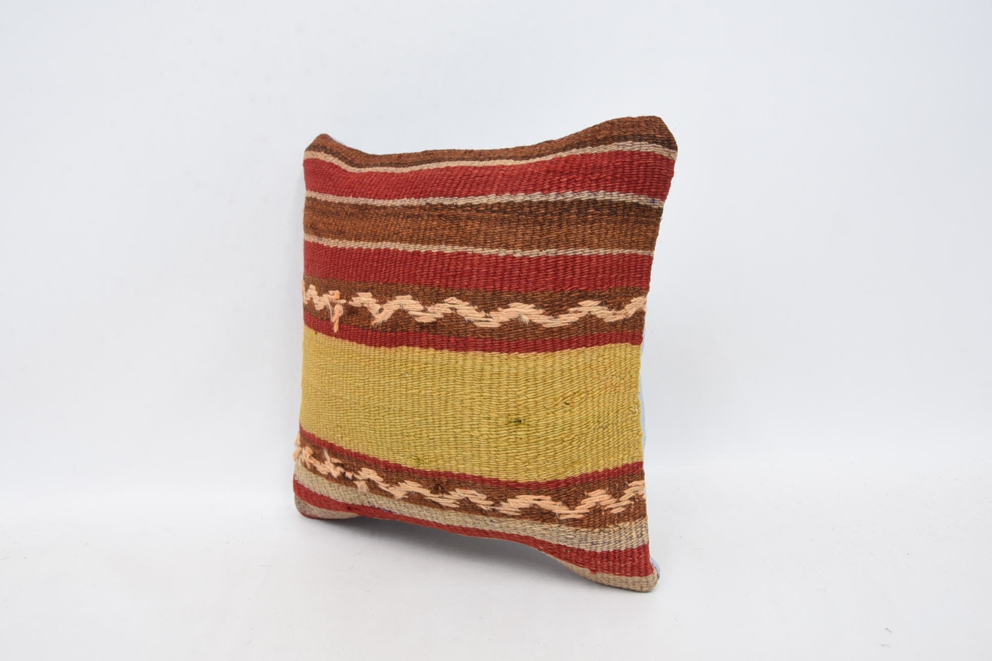 Vintage Pillow, Turkish Kilim Pillow, Pillow for Sofa, Pet Pillow Case, Aztec Pillow, 12"x12" Red Pillow Case, Farmhouse Cushion Cover