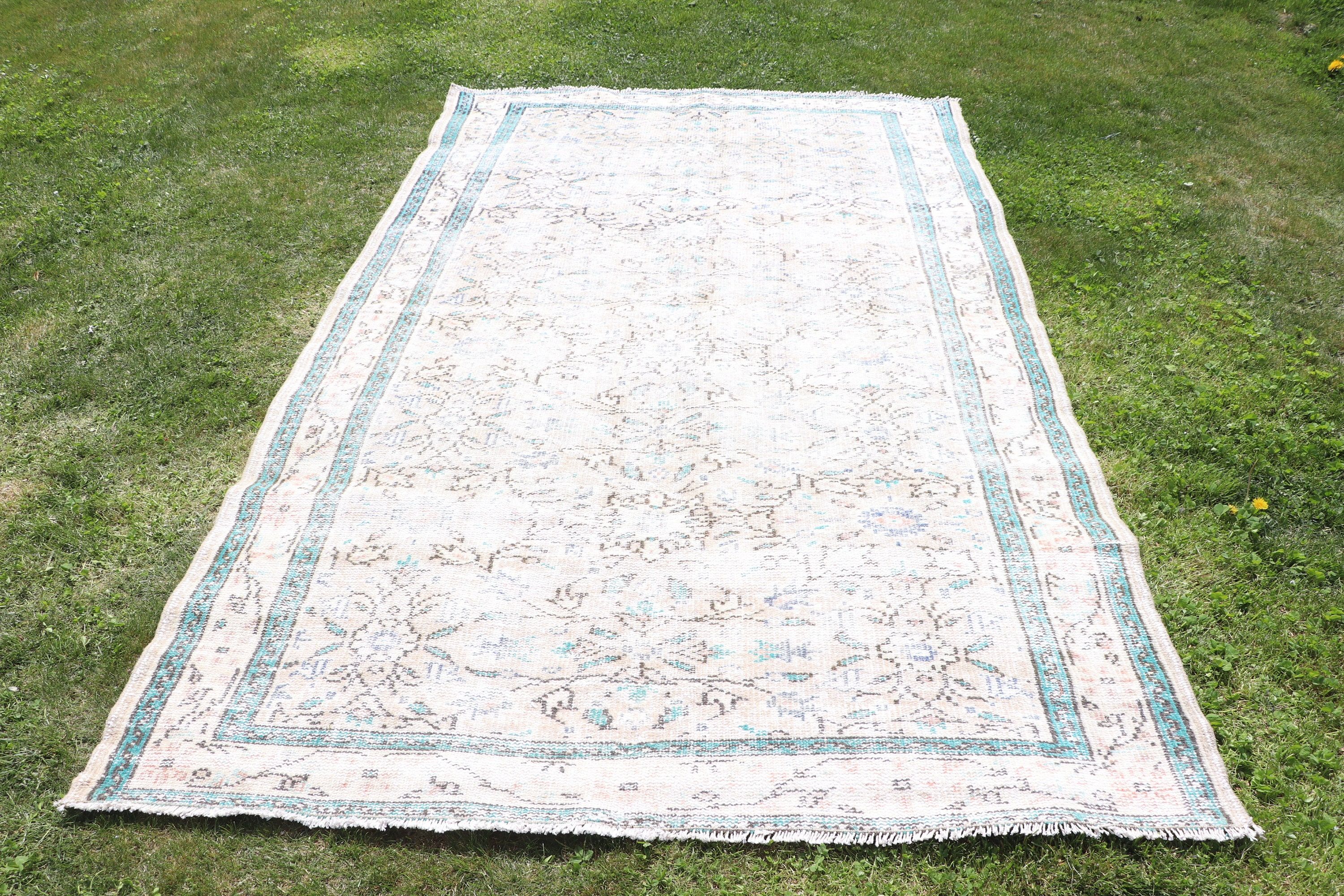 5.3x8.6 ft Large Rugs, Vintage Rugs, Large Vintage Rugs, Turkish Rugs, Luxury Rug, Beige Oriental Rugs, Bedroom Rugs, Living Room Rugs