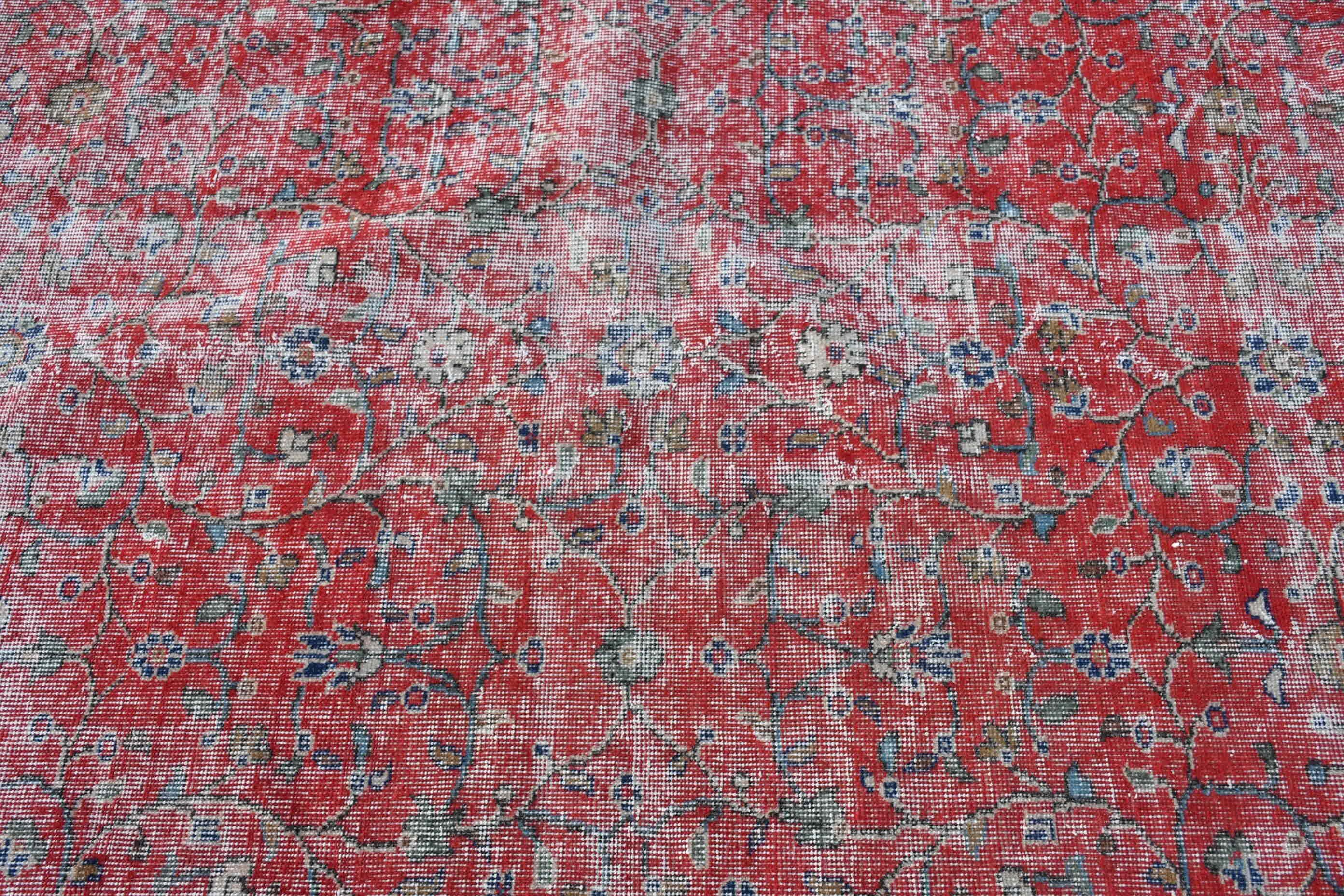 Dining Room Rugs, Vintage Rug, Turkish Rug, Salon Rug, Floor Rug, Moroccan Rugs, Blue Oushak Rug, 5.6x9.6 ft Large Rugs